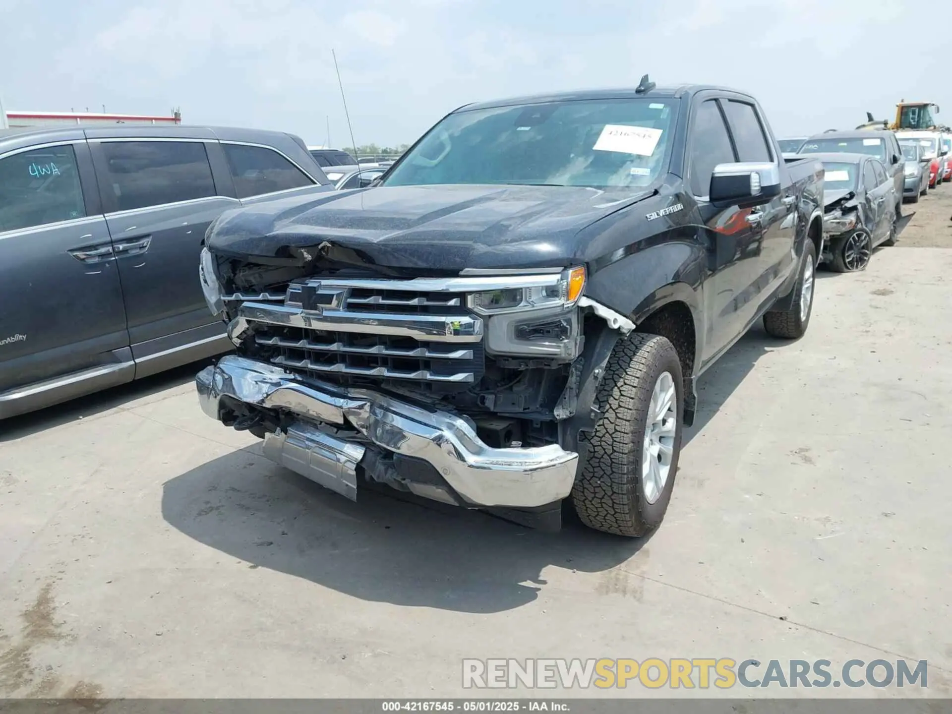 2 Photograph of a damaged car 2GCUDGED5N1513606 CHEVROLET SILVERADO 1500 2022