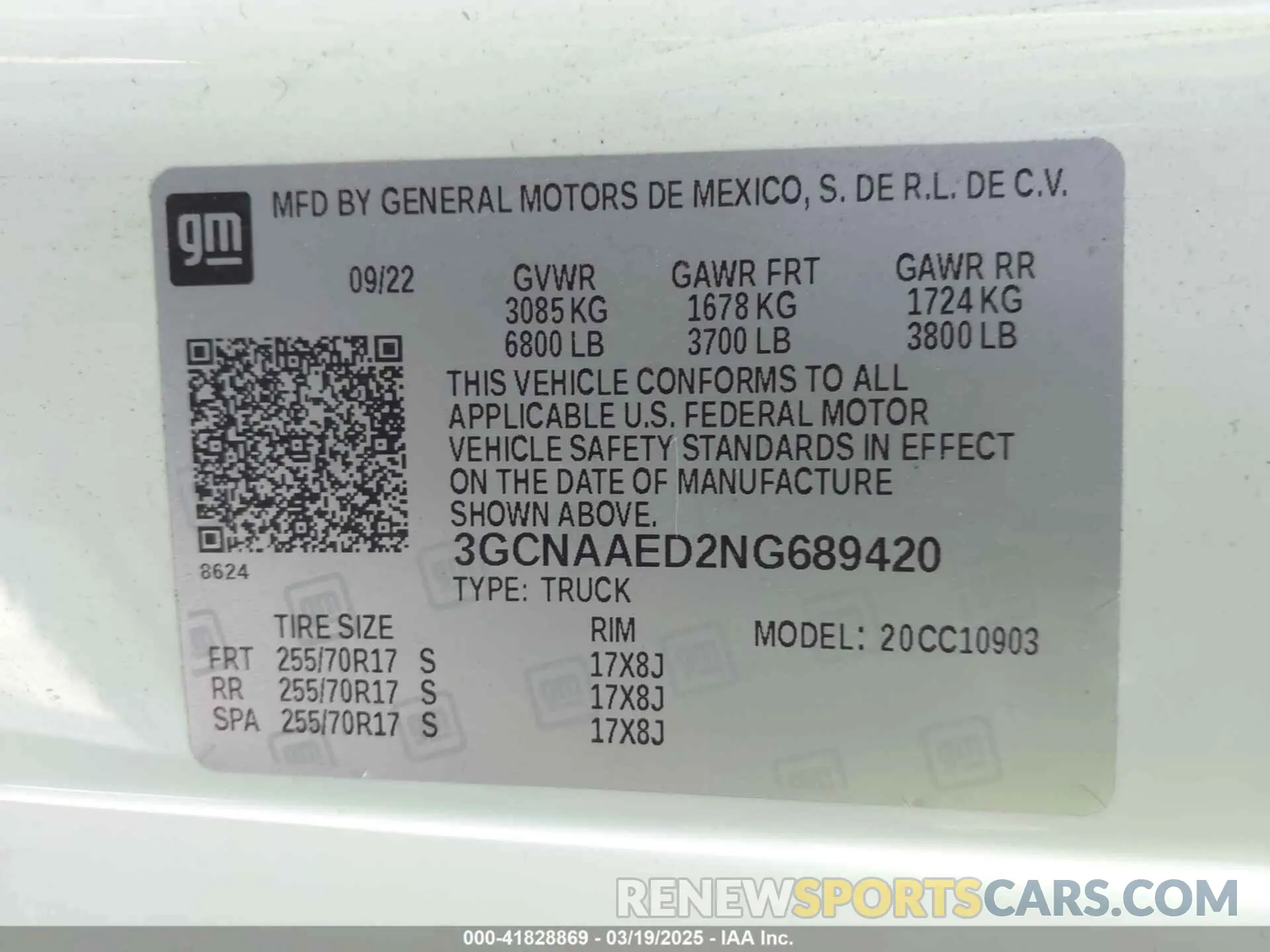 9 Photograph of a damaged car 3GCNAAED2NG689420 CHEVROLET SILVERADO 1500 2022