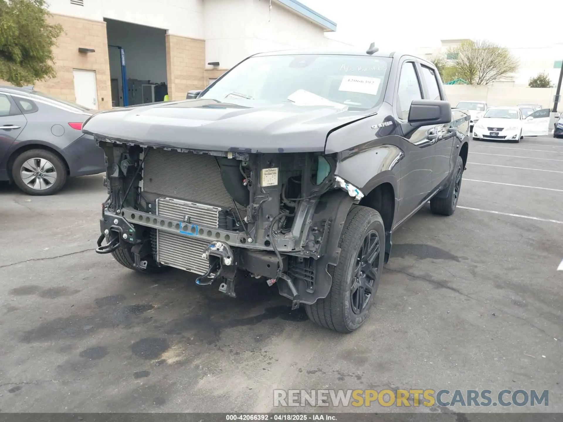 2 Photograph of a damaged car 3GCPABEK6NG640508 CHEVROLET SILVERADO 1500 2022