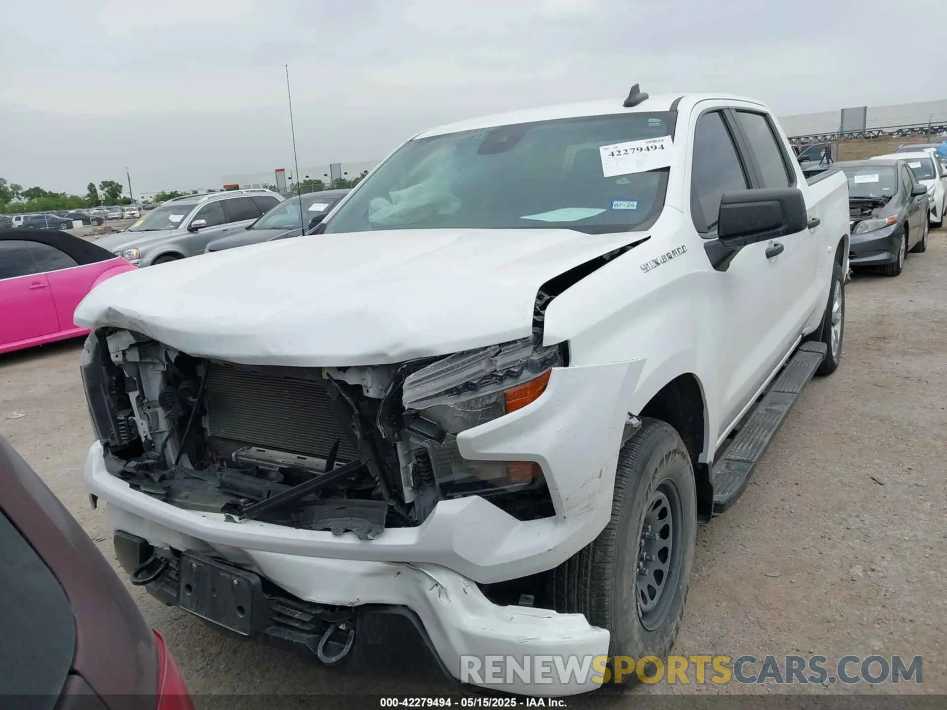 2 Photograph of a damaged car 3GCPABEKXNG567627 CHEVROLET SILVERADO 1500 2022