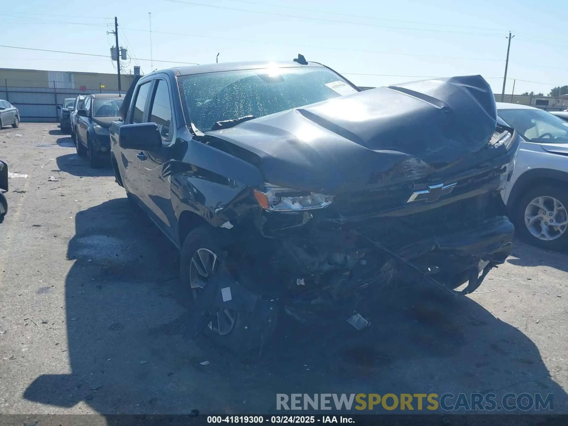 1 Photograph of a damaged car 3GCPADED4NG614504 CHEVROLET SILVERADO 1500 2022