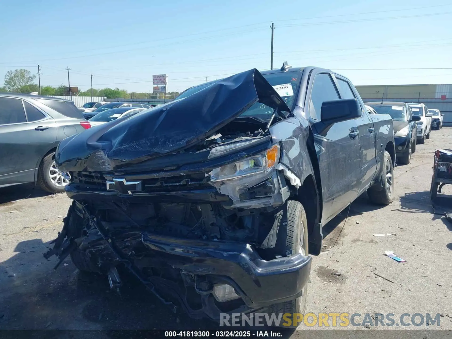 2 Photograph of a damaged car 3GCPADED4NG614504 CHEVROLET SILVERADO 1500 2022