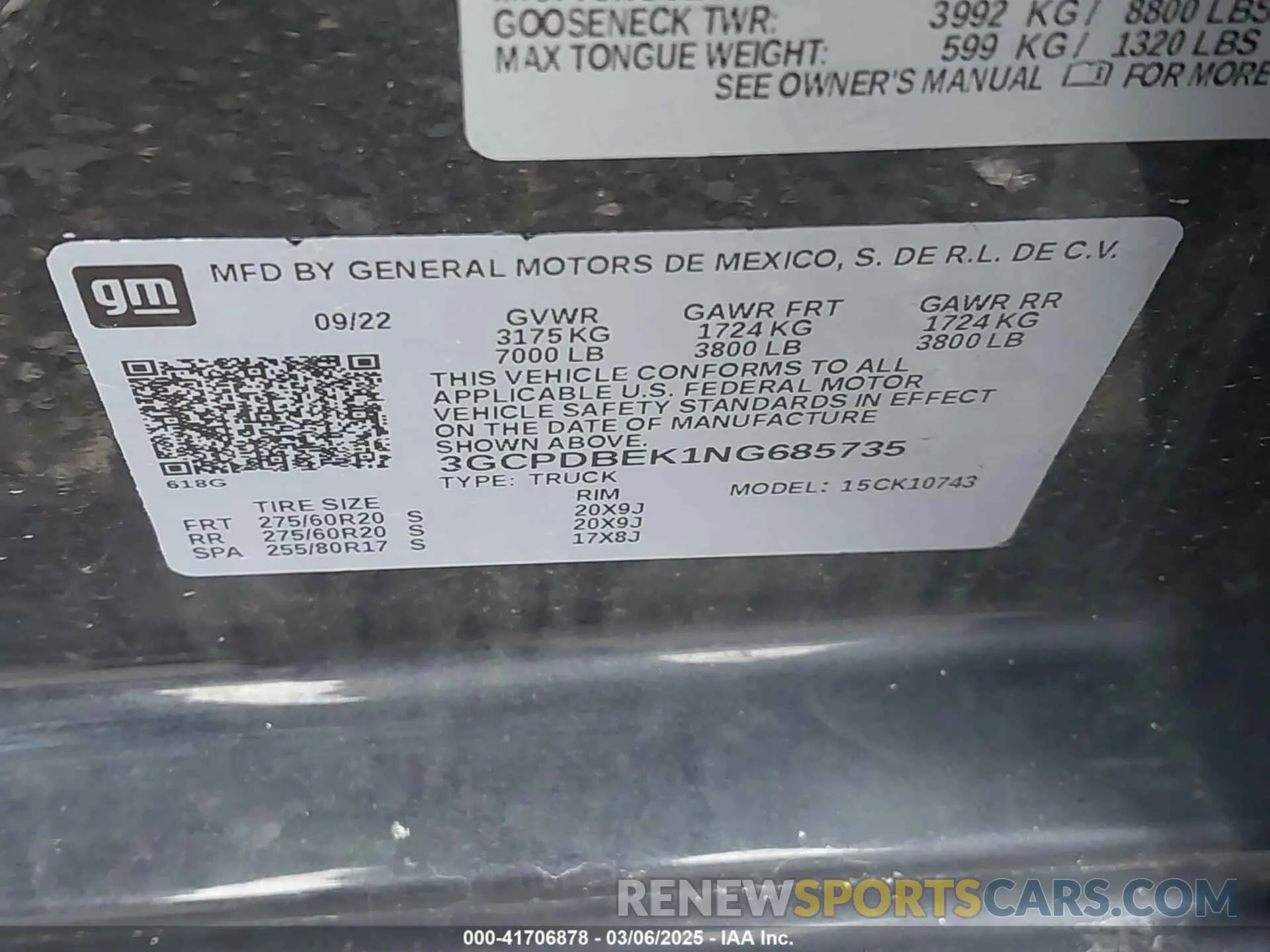 9 Photograph of a damaged car 3GCPDBEK1NG685735 CHEVROLET SILVERADO 1500 2022