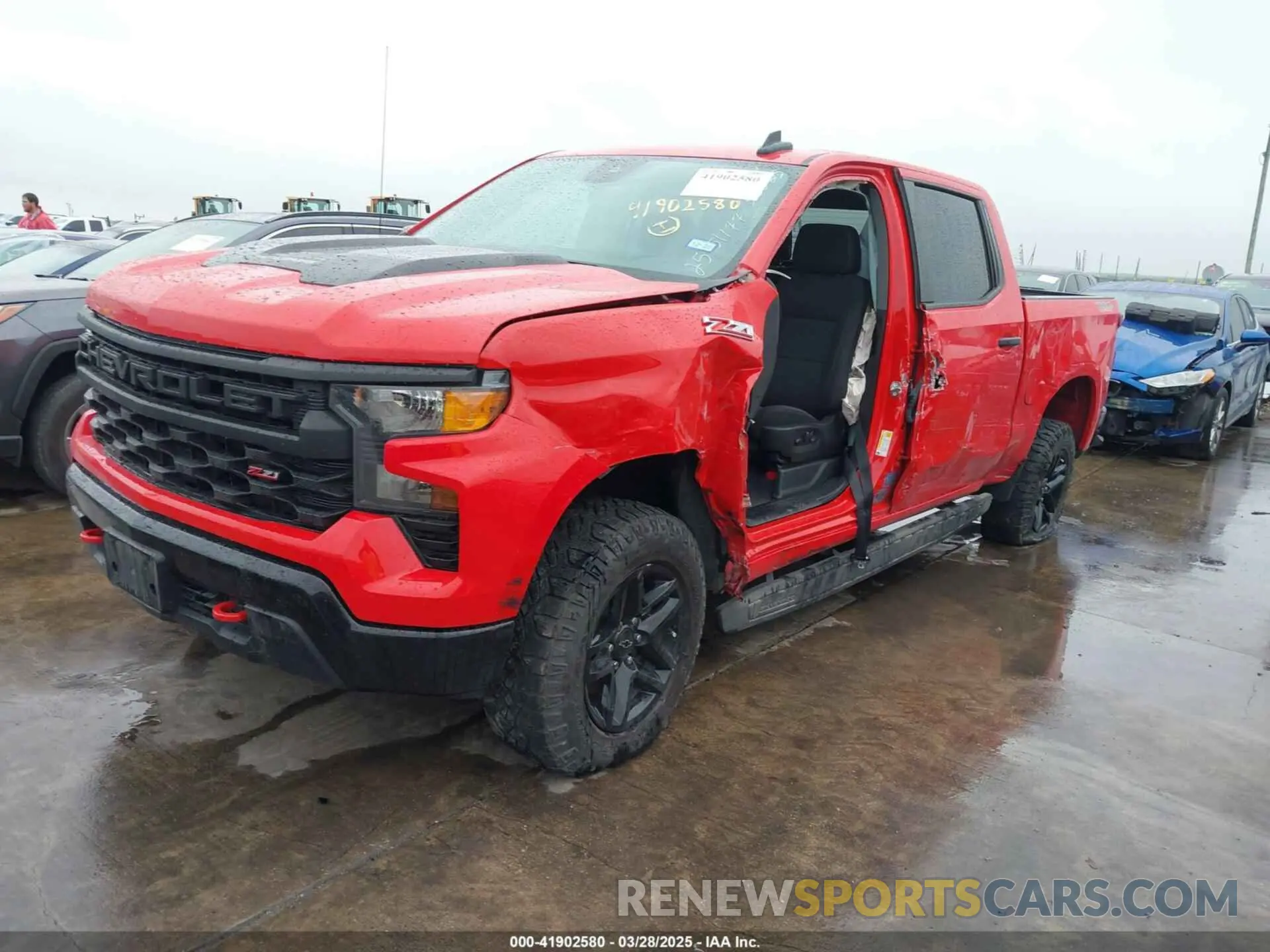 2 Photograph of a damaged car 3GCPDCEK4NG678302 CHEVROLET SILVERADO 1500 2022