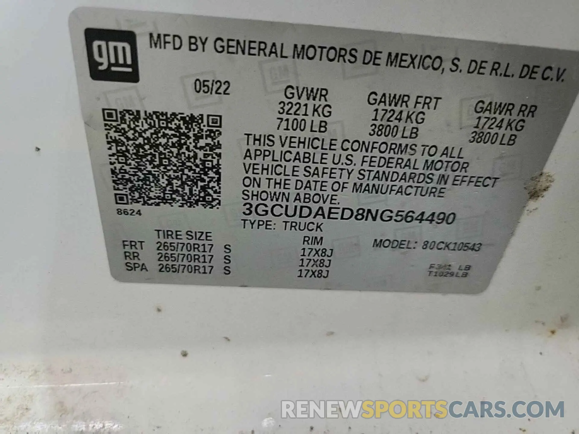 21 Photograph of a damaged car 3GCUDAED8NG564490 CHEVROLET SILVERADO 1500 2022
