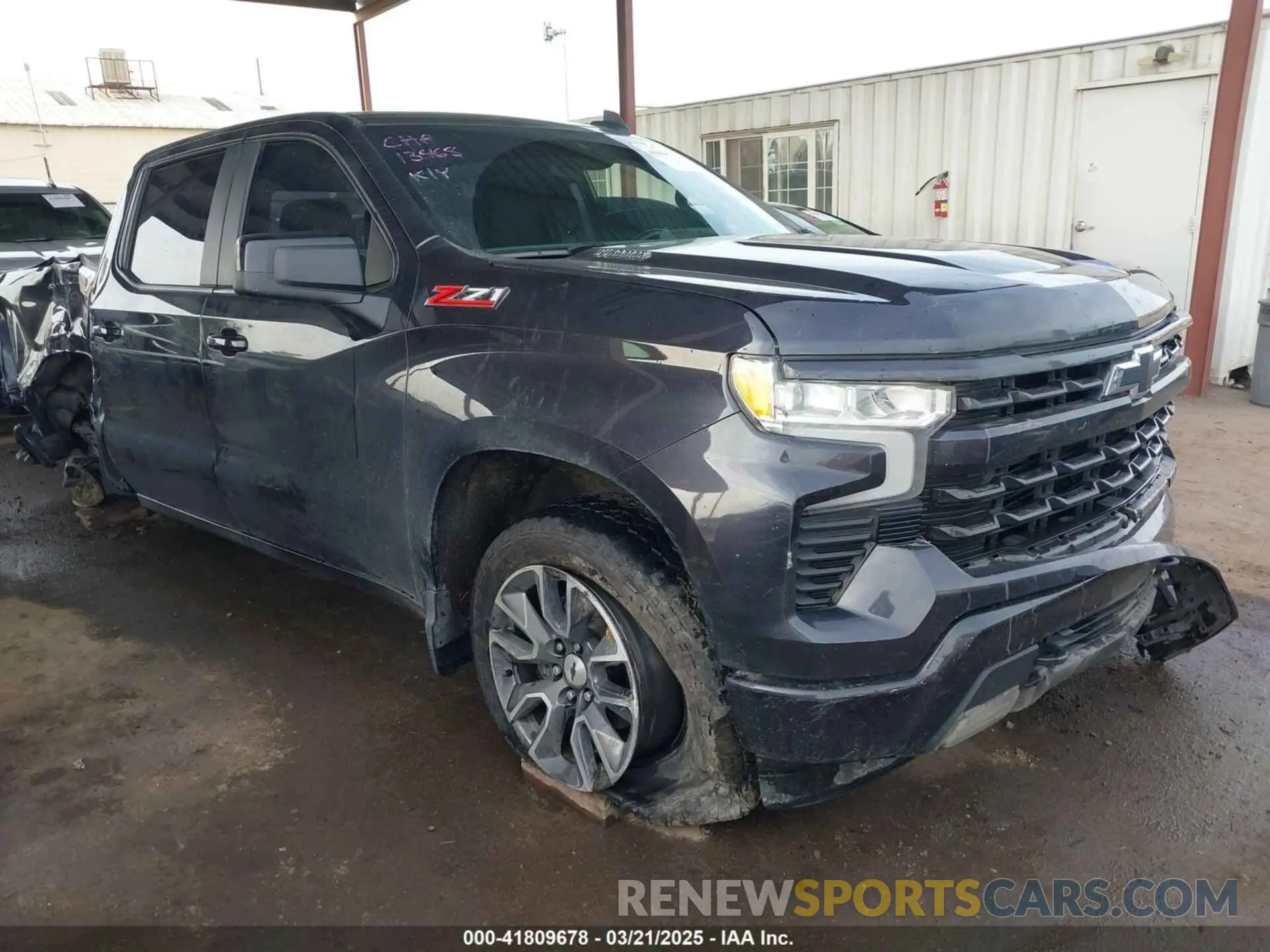 1 Photograph of a damaged car 3GCUDEETXNG583752 CHEVROLET SILVERADO 1500 2022