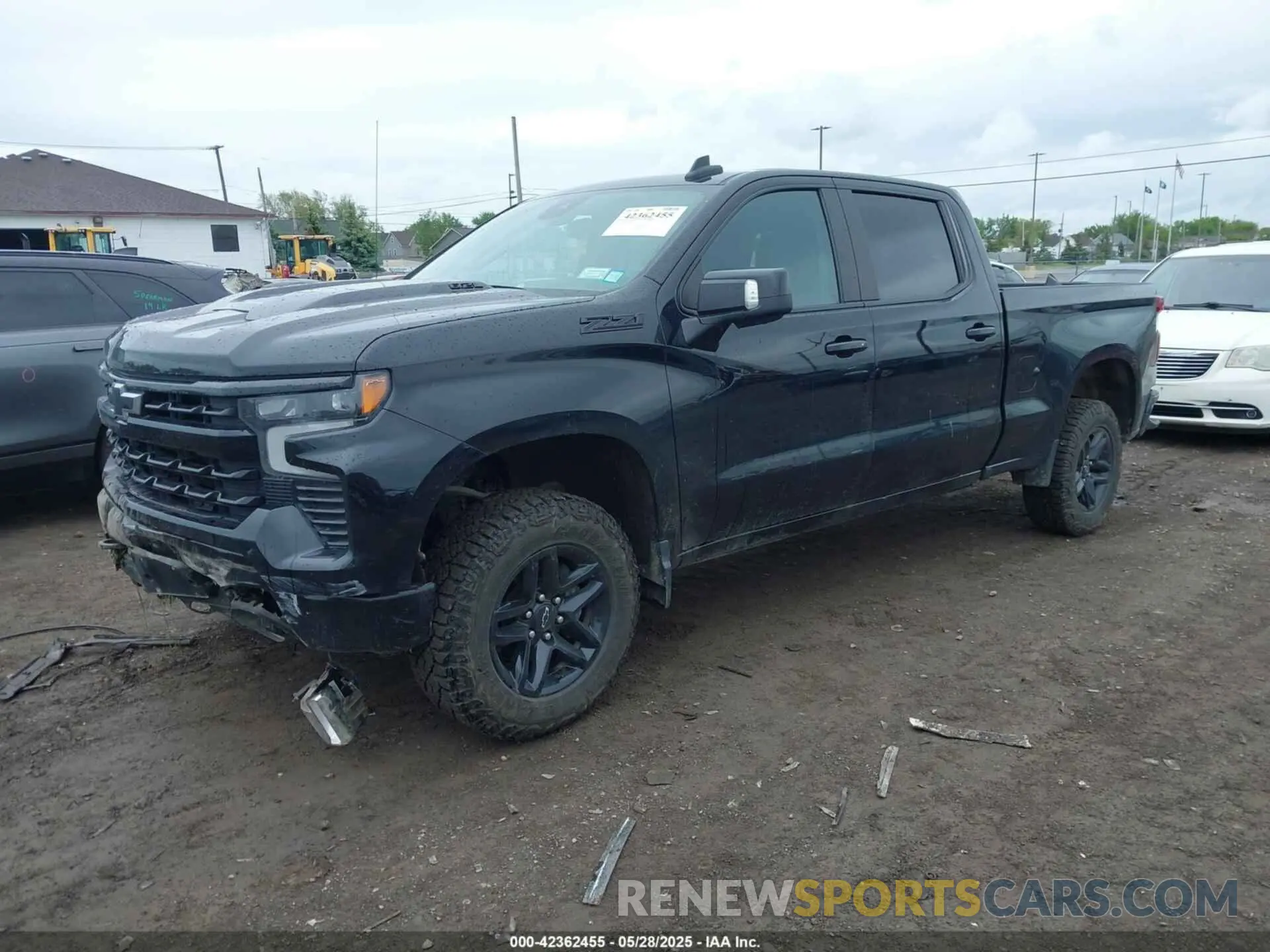 2 Photograph of a damaged car 3GCUDFEL9NG582503 CHEVROLET SILVERADO 1500 2022