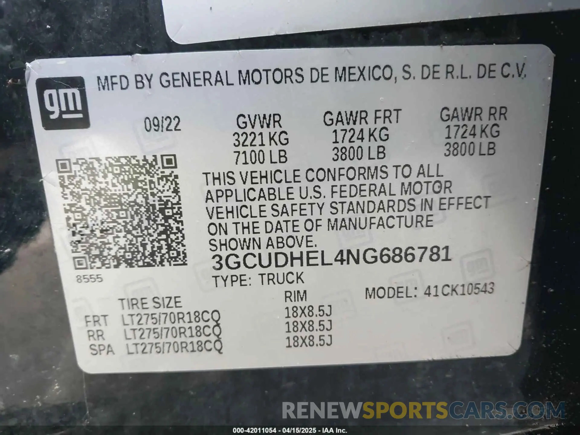 9 Photograph of a damaged car 3GCUDHEL4NG686781 CHEVROLET SILVERADO 1500 2022