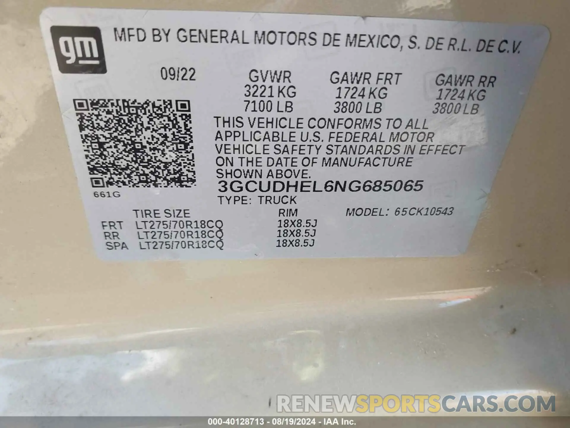 9 Photograph of a damaged car 3GCUDHEL6NG685065 CHEVROLET SILVERADO 1500 2022