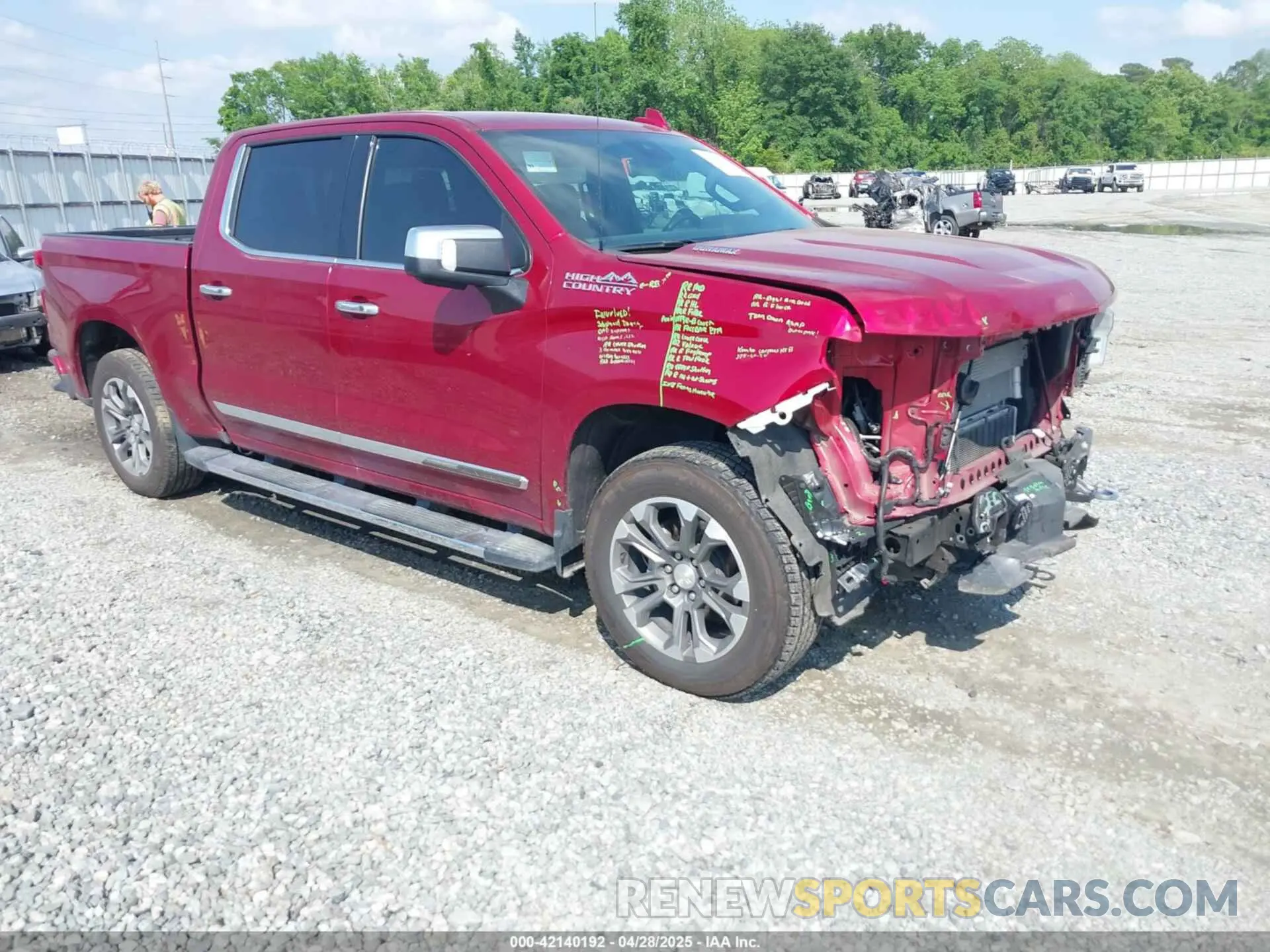 1 Photograph of a damaged car 3GCUDJET3NG593998 CHEVROLET SILVERADO 1500 2022