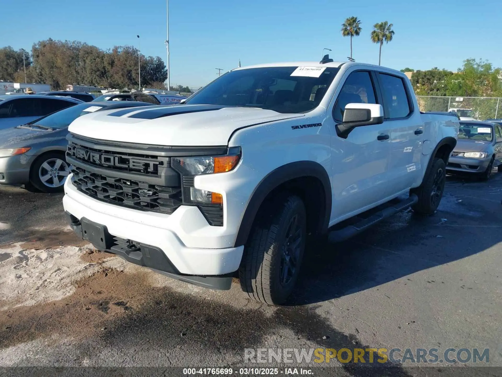 2 Photograph of a damaged car 1GCPABEK3PZ133035 CHEVROLET SILVERADO 1500 2023