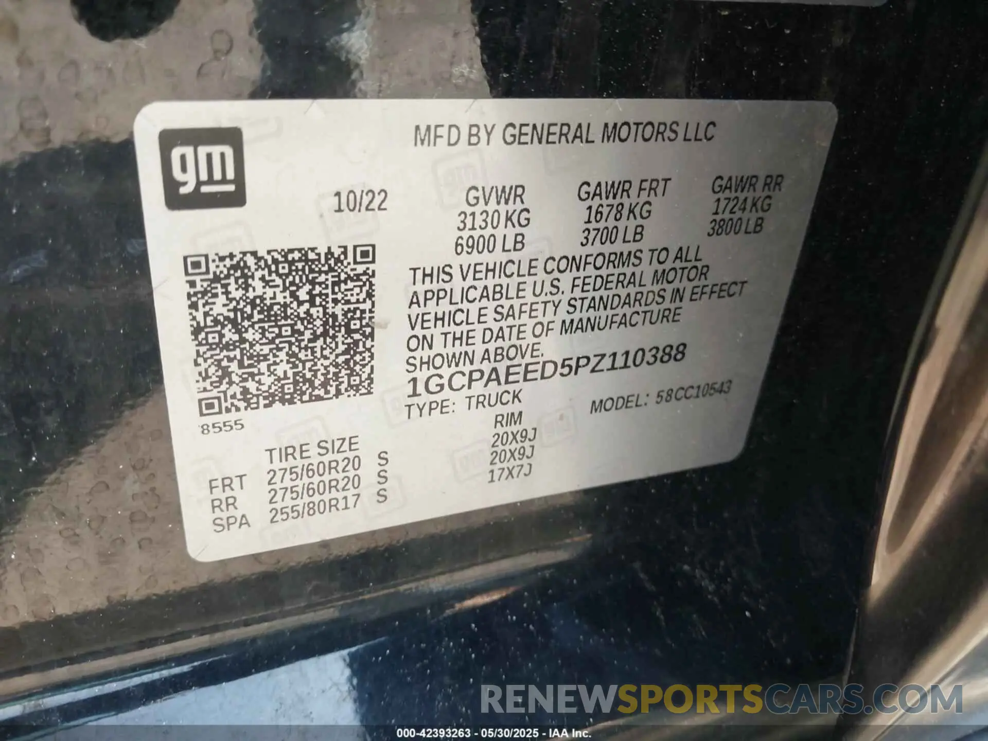 9 Photograph of a damaged car 1GCPAEED5PZ110388 CHEVROLET SILVERADO 1500 2023