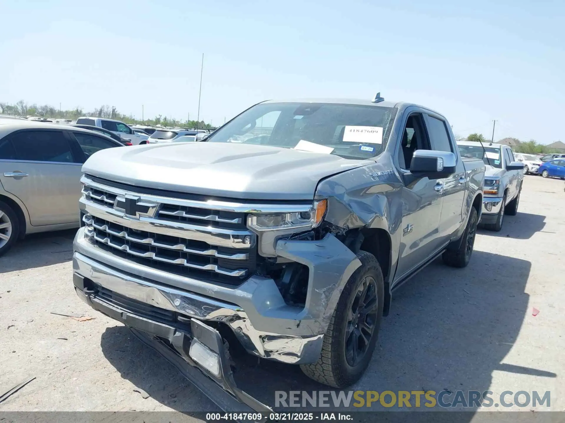 2 Photograph of a damaged car 1GCPAEED6PZ233469 CHEVROLET SILVERADO 1500 2023