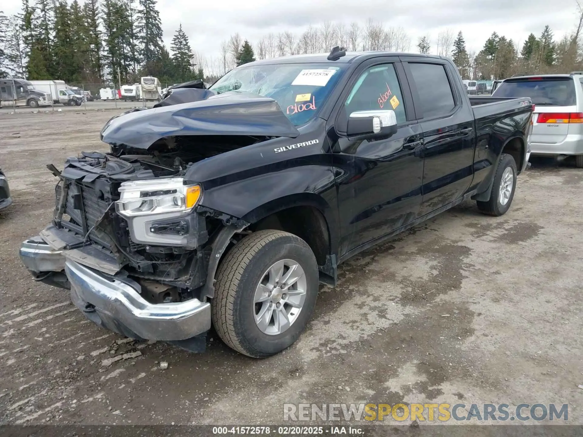 2 Photograph of a damaged car 1GCPDDEK7PZ283474 CHEVROLET SILVERADO 1500 2023