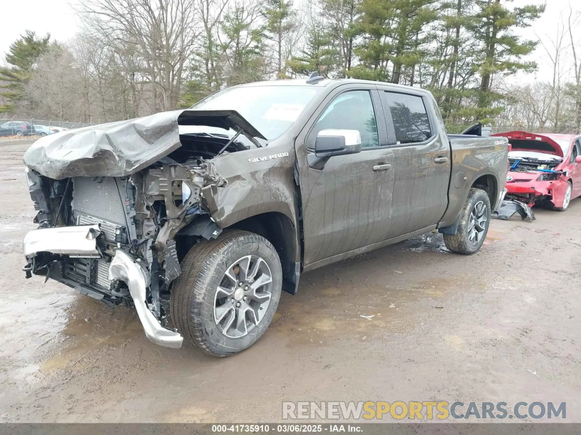 2 Photograph of a damaged car 1GCPDKEK6PZ166666 CHEVROLET SILVERADO 1500 2023
