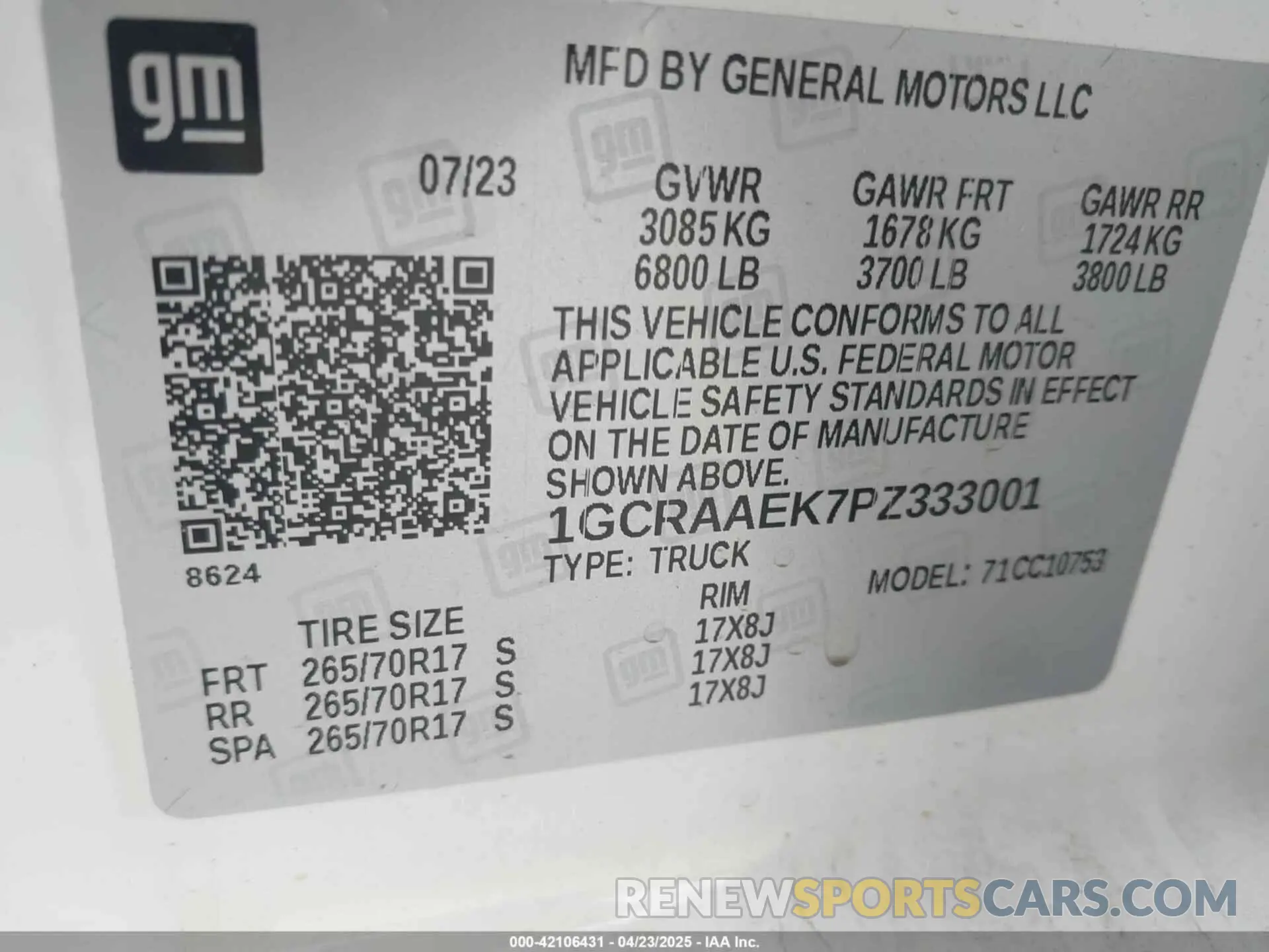 9 Photograph of a damaged car 1GCRAAEK7PZ333001 CHEVROLET SILVERADO 1500 2023