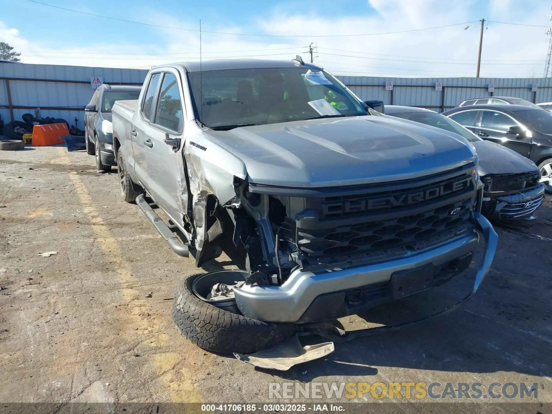 1 Photograph of a damaged car 1GCRABEK2PZ323644 CHEVROLET SILVERADO 1500 2023