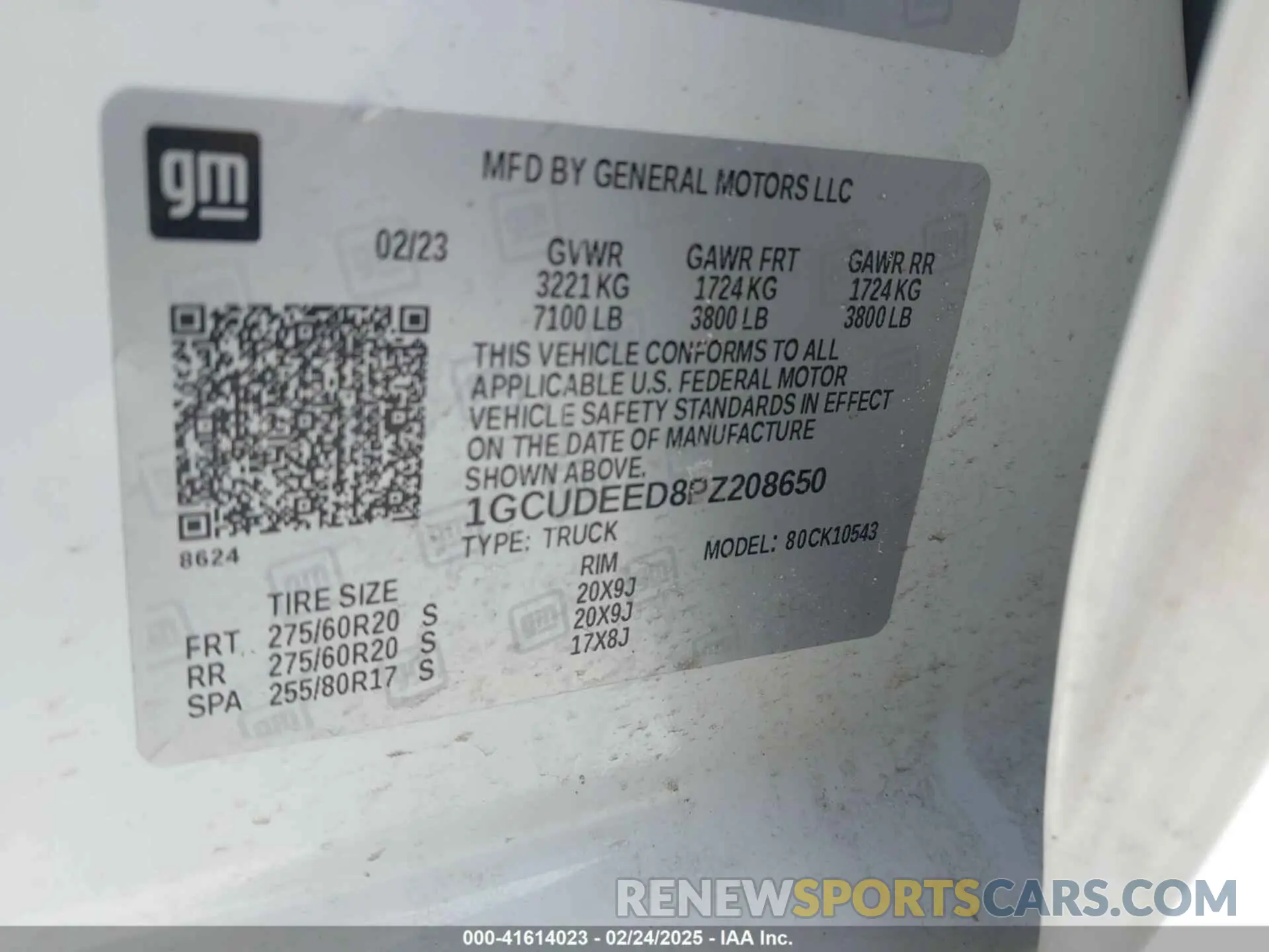 9 Photograph of a damaged car 1GCUDEED8PZ208650 CHEVROLET SILVERADO 1500 2023
