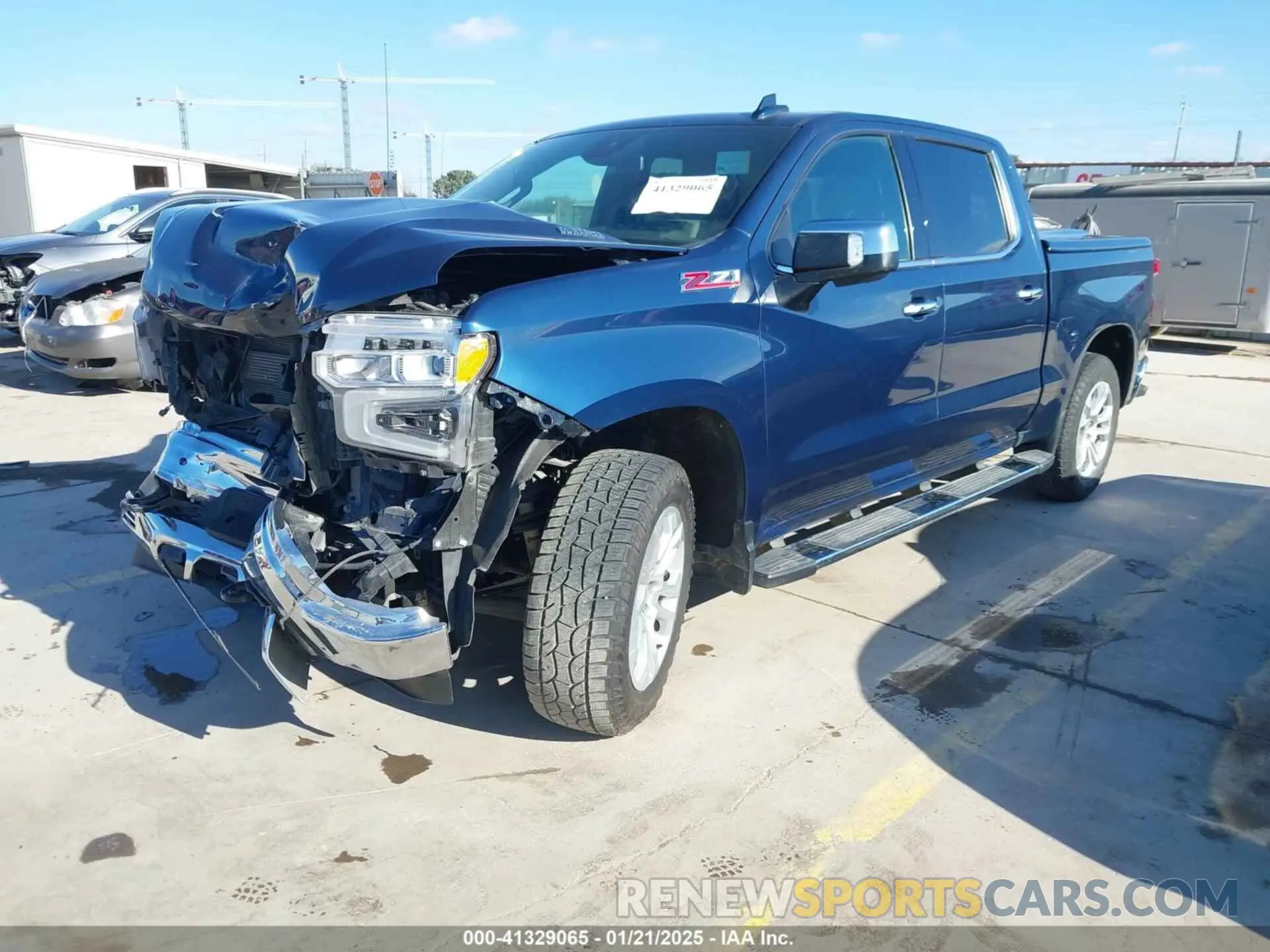 2 Photograph of a damaged car 1GCUDGE8XPZ241924 CHEVROLET SILVERADO 1500 2023