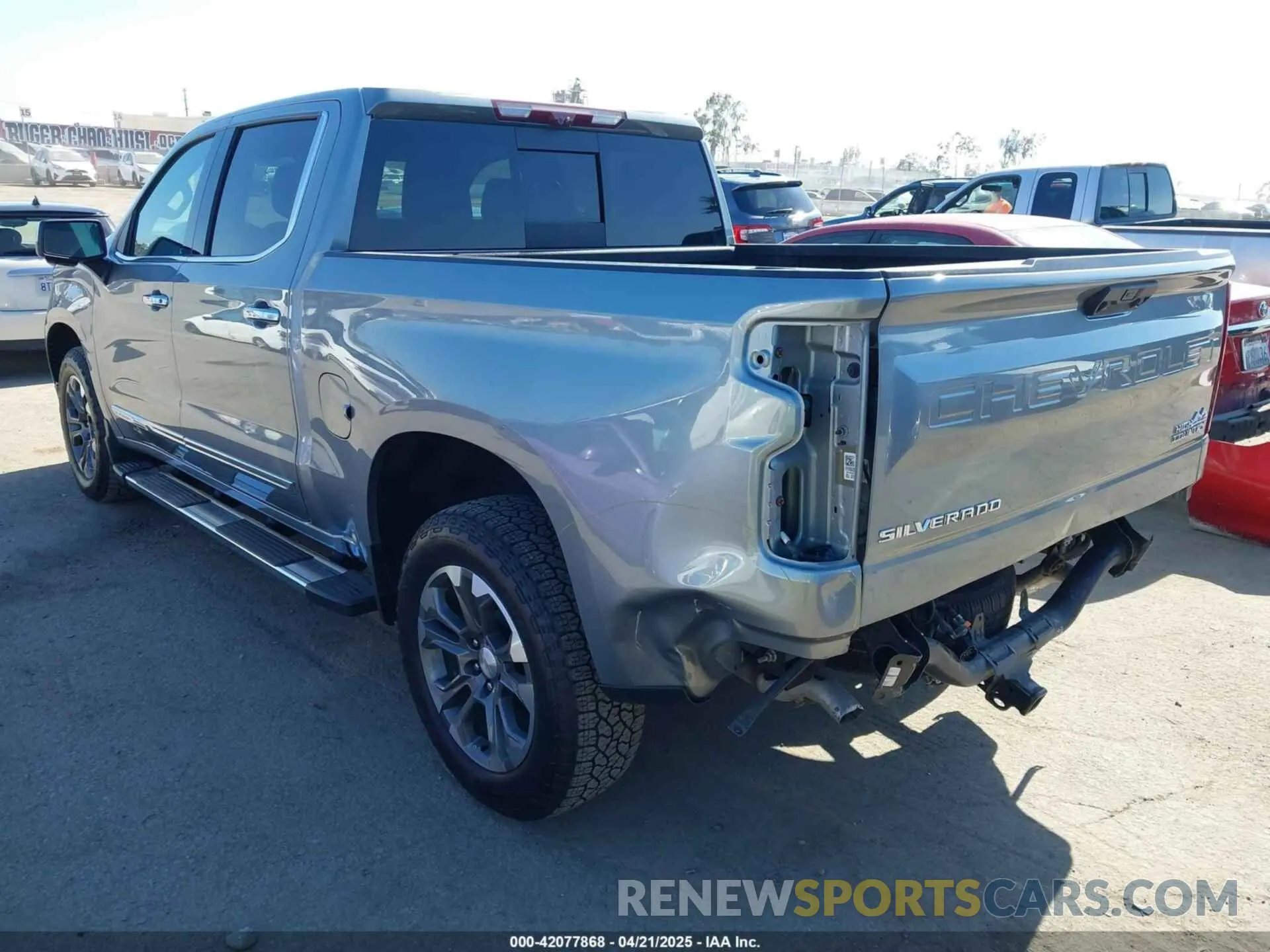 3 Photograph of a damaged car 1GCUDJE88PZ135954 CHEVROLET SILVERADO 1500 2023