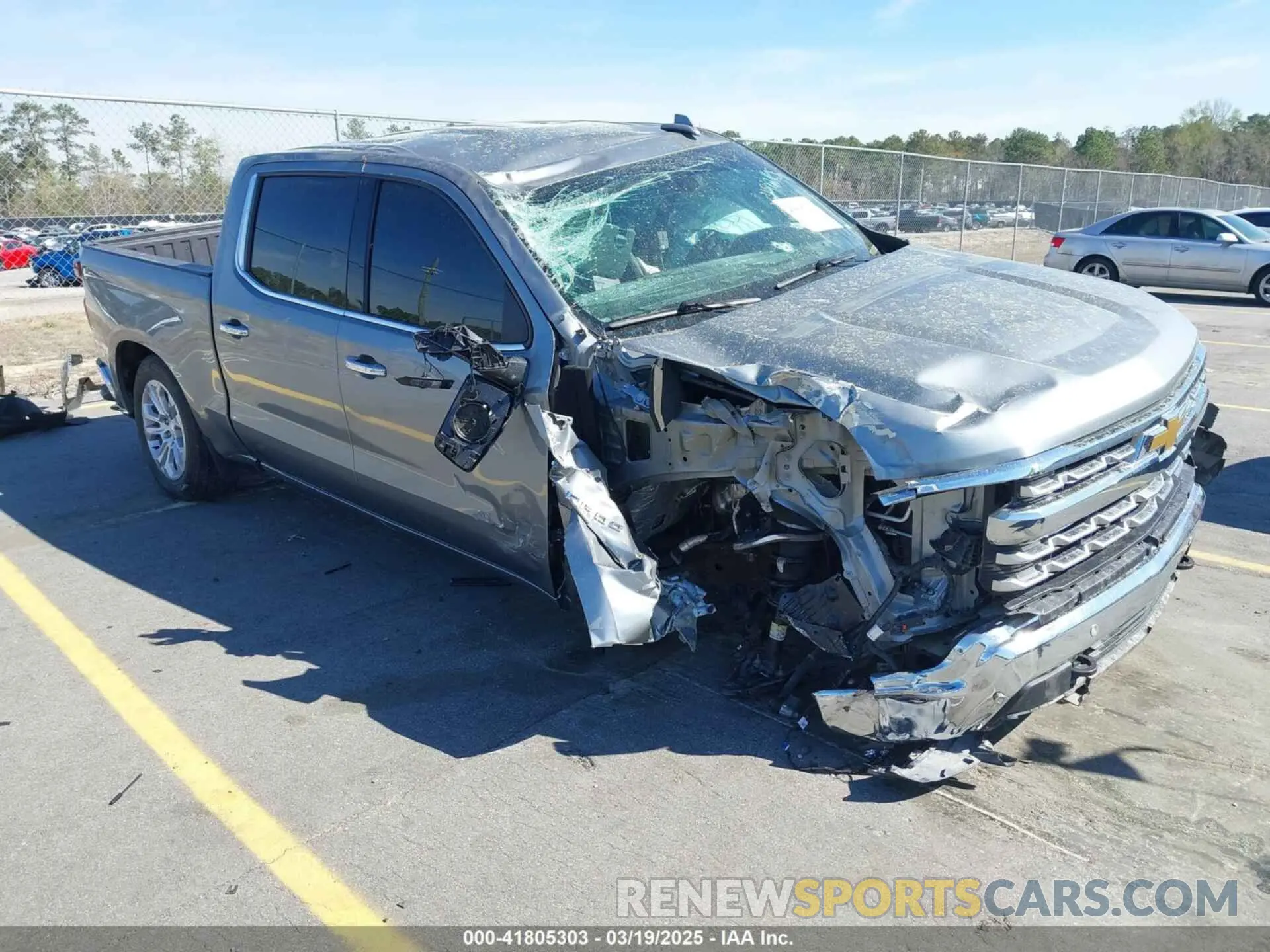 1 Photograph of a damaged car 2GCPAEEDXP1111528 CHEVROLET SILVERADO 1500 2023