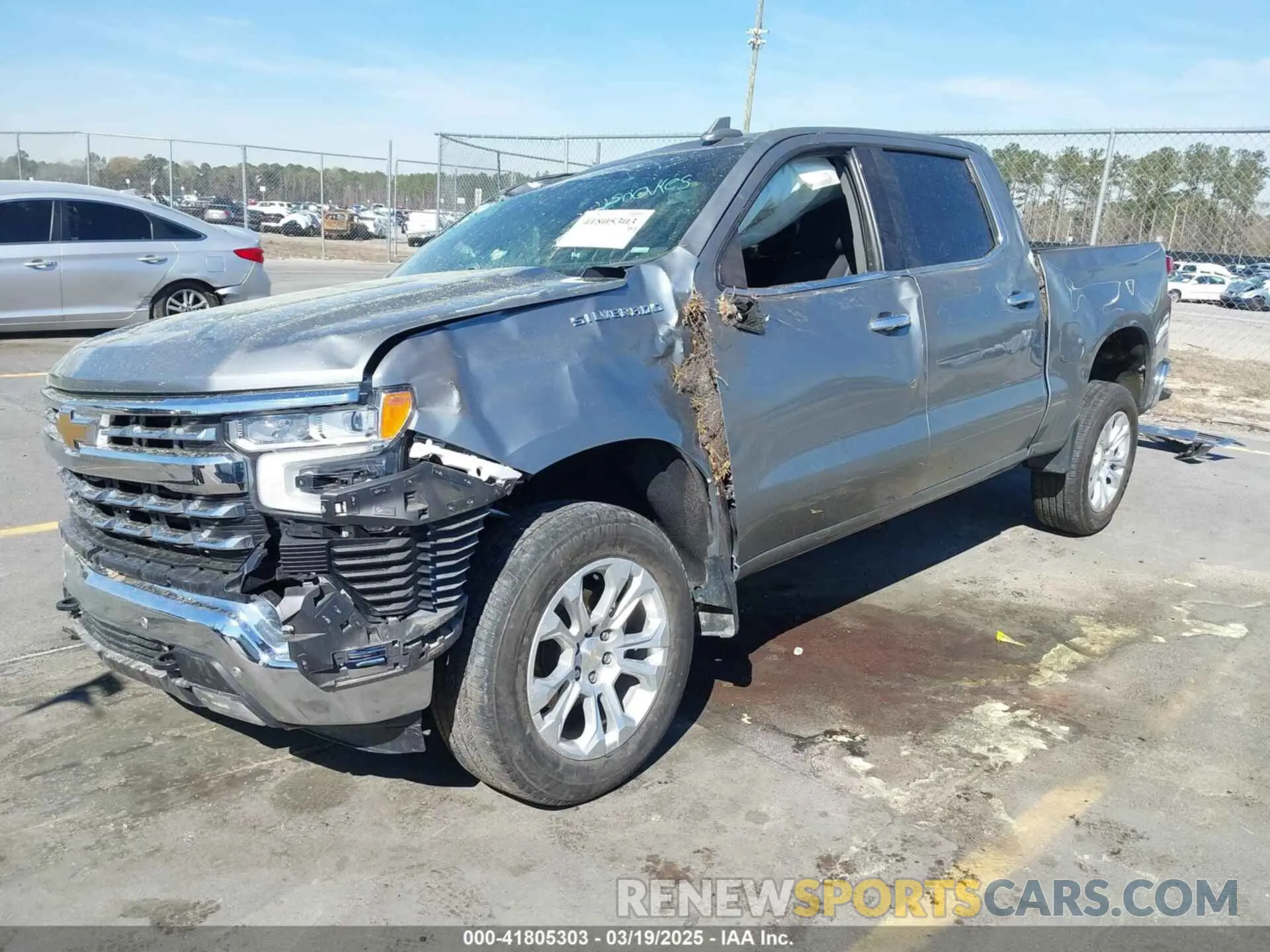 2 Photograph of a damaged car 2GCPAEEDXP1111528 CHEVROLET SILVERADO 1500 2023