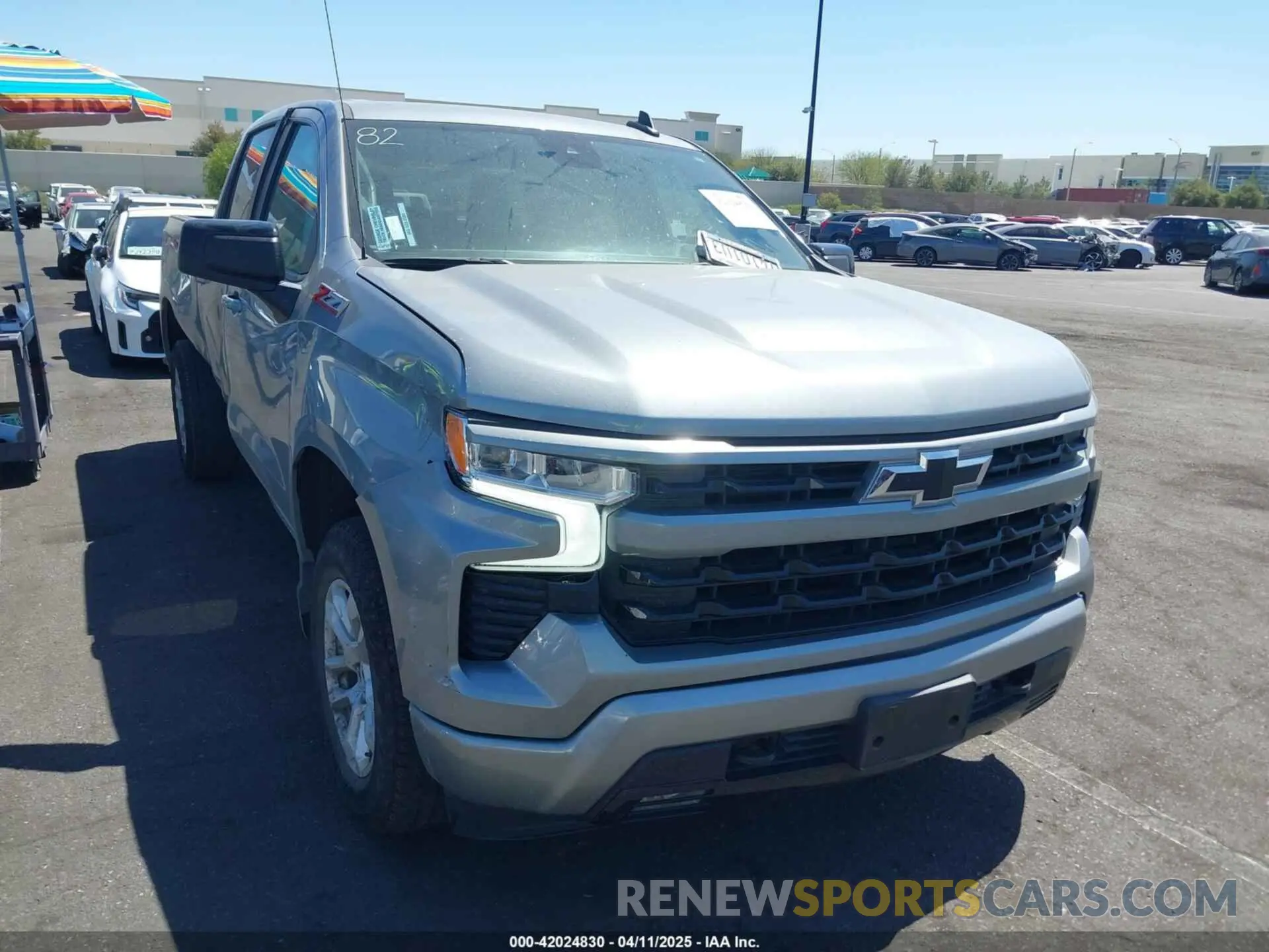 1 Photograph of a damaged car 2GCUDEED8P1136793 CHEVROLET SILVERADO 1500 2023