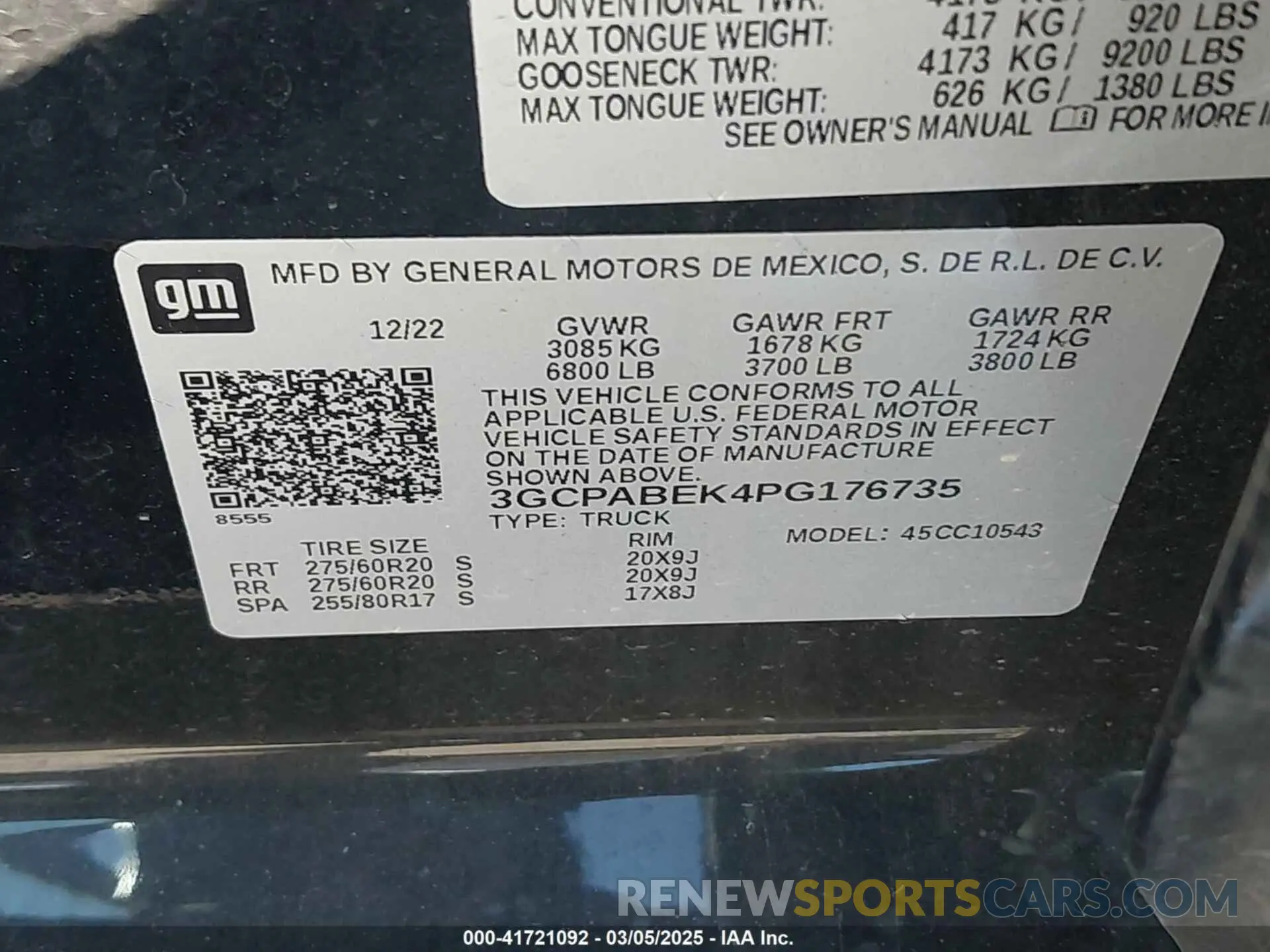 9 Photograph of a damaged car 3GCPABEK4PG176735 CHEVROLET SILVERADO 1500 2023