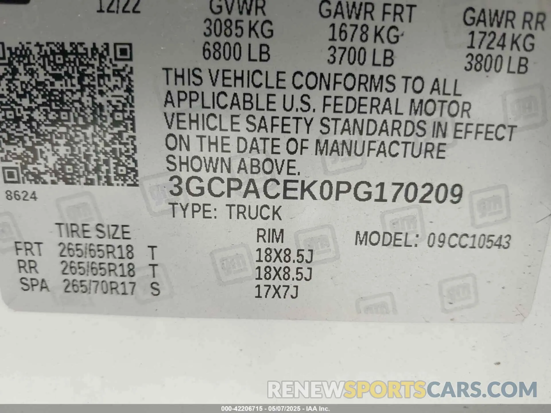 9 Photograph of a damaged car 3GCPACEK0PG170209 CHEVROLET SILVERADO 1500 2023