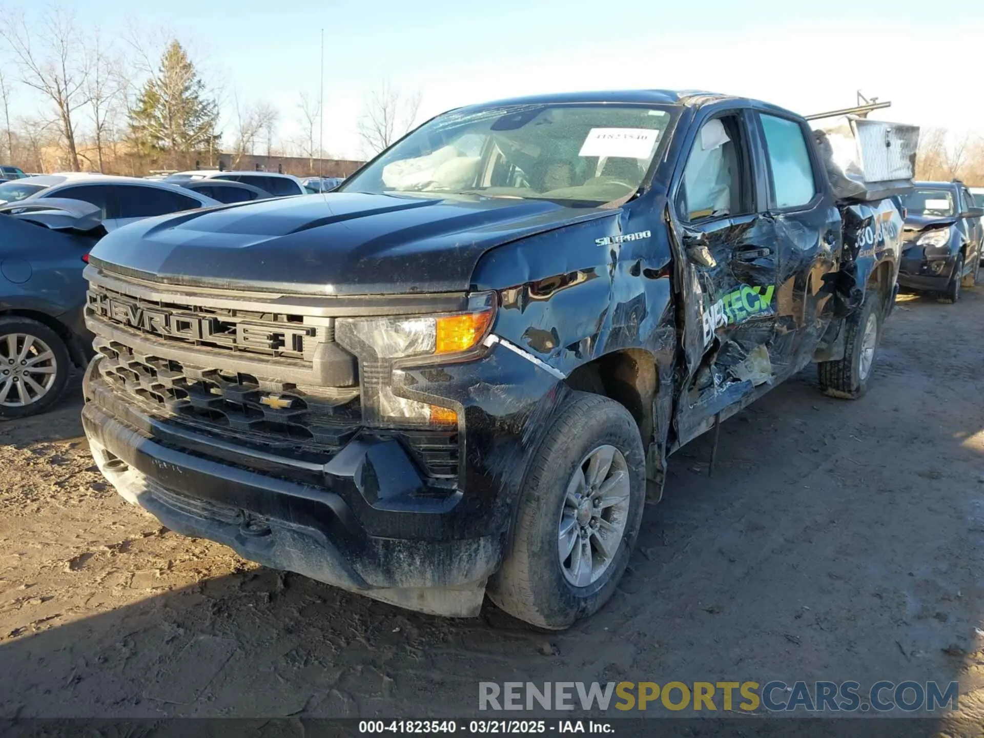 2 Photograph of a damaged car 3GCPDAEK5PG102600 CHEVROLET SILVERADO 1500 2023