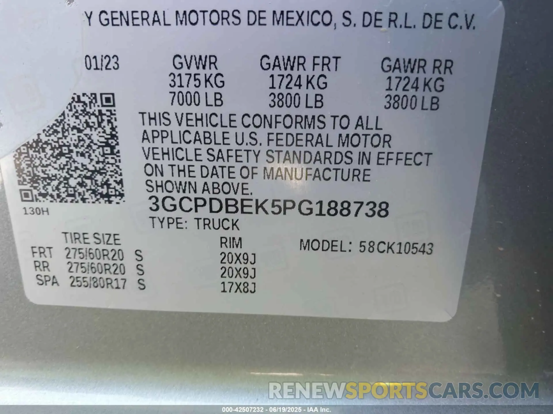 9 Photograph of a damaged car 3GCPDBEK5PG188738 CHEVROLET SILVERADO 1500 2023