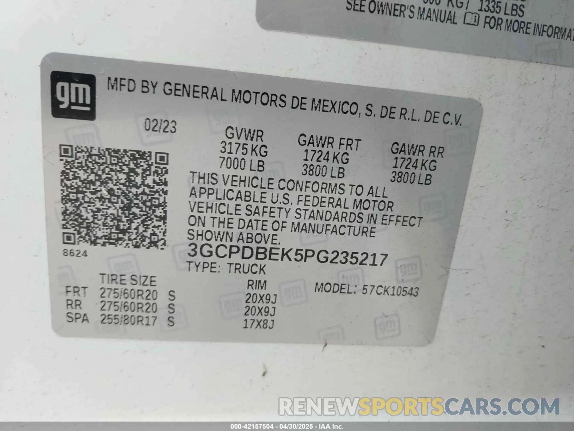 9 Photograph of a damaged car 3GCPDBEK5PG235217 CHEVROLET SILVERADO 1500 2023