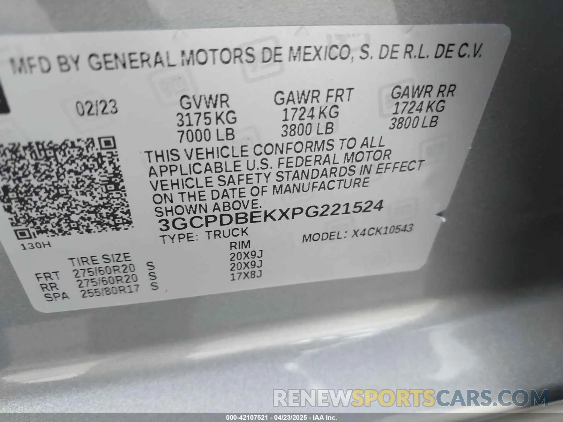 9 Photograph of a damaged car 3GCPDBEKXPG221524 CHEVROLET SILVERADO 1500 2023