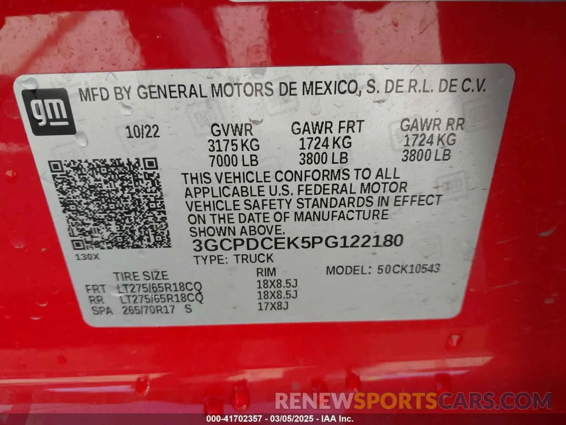 9 Photograph of a damaged car 3GCPDCEK5PG122180 CHEVROLET SILVERADO 1500 2023