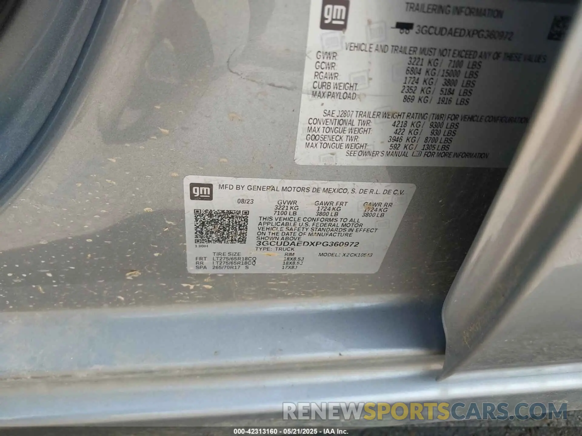 9 Photograph of a damaged car 3GCUDAEDXPG360972 CHEVROLET SILVERADO 1500 2023