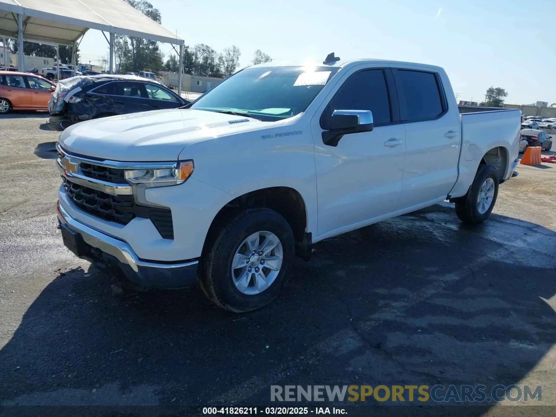 2 Photograph of a damaged car 3GCUDDE85PG362293 CHEVROLET SILVERADO 1500 2023