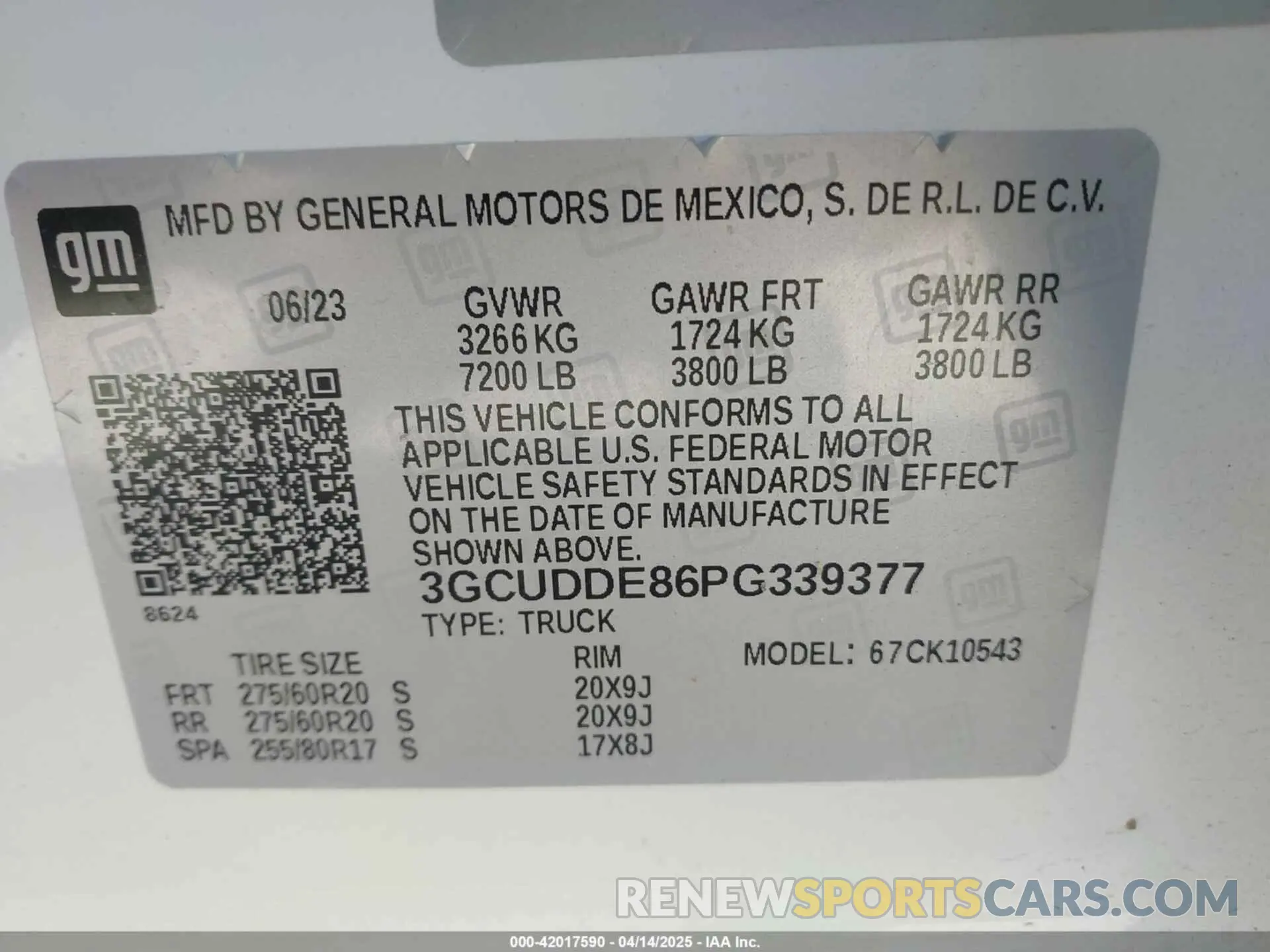 9 Photograph of a damaged car 3GCUDDE86PG339377 CHEVROLET SILVERADO 1500 2023