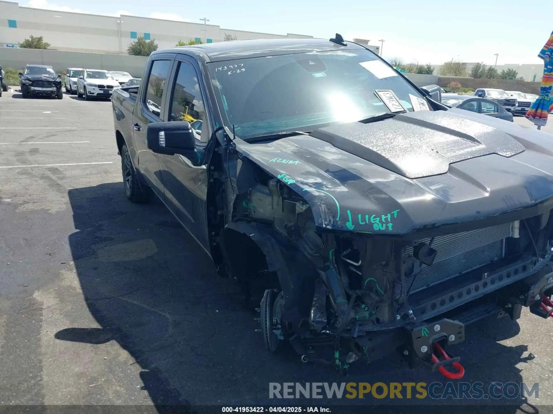 1 Photograph of a damaged car 3GCUDFED4PG344246 CHEVROLET SILVERADO 1500 2023