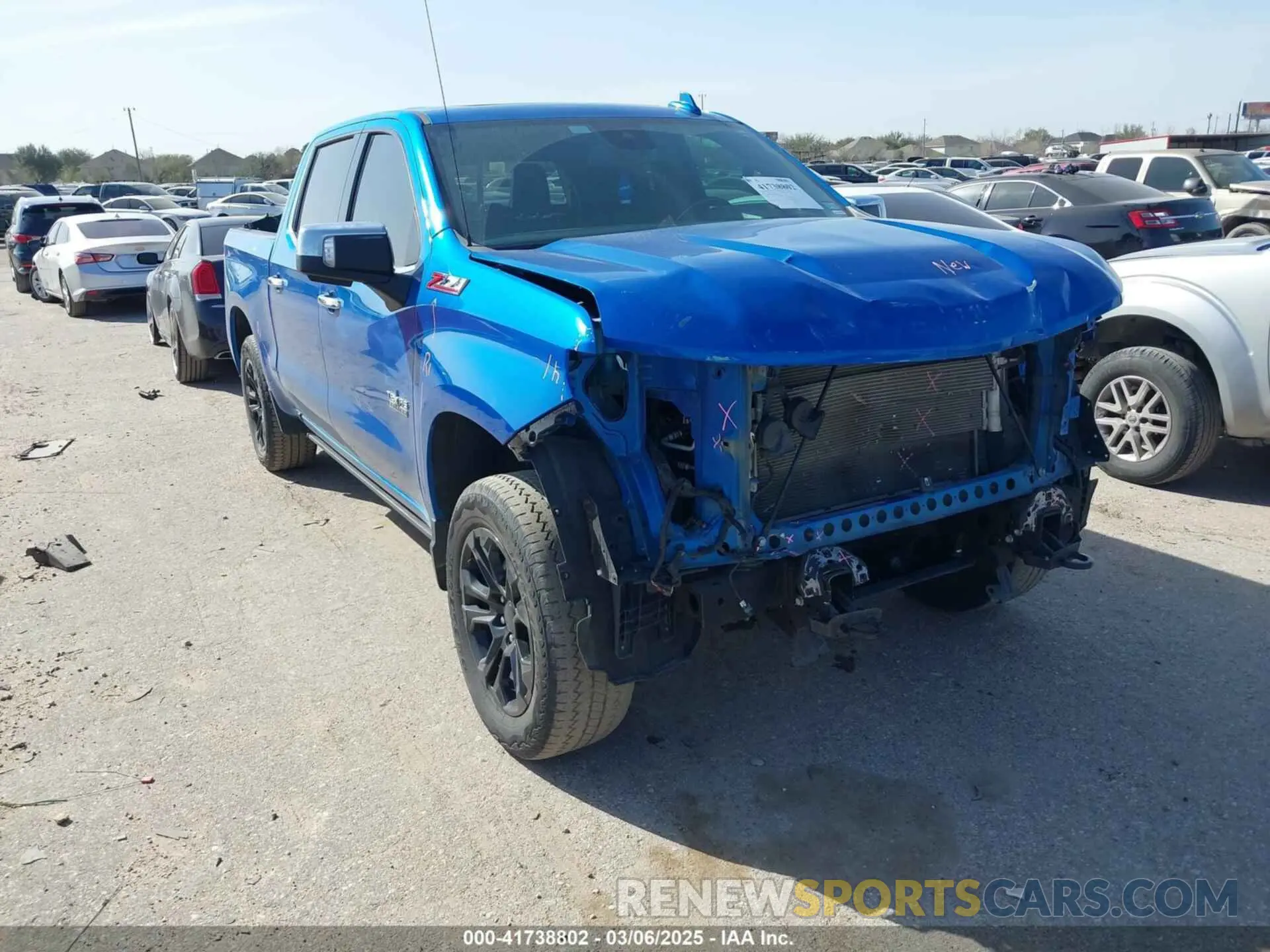 1 Photograph of a damaged car 3GCUDGEDXPG282096 CHEVROLET SILVERADO 1500 2023