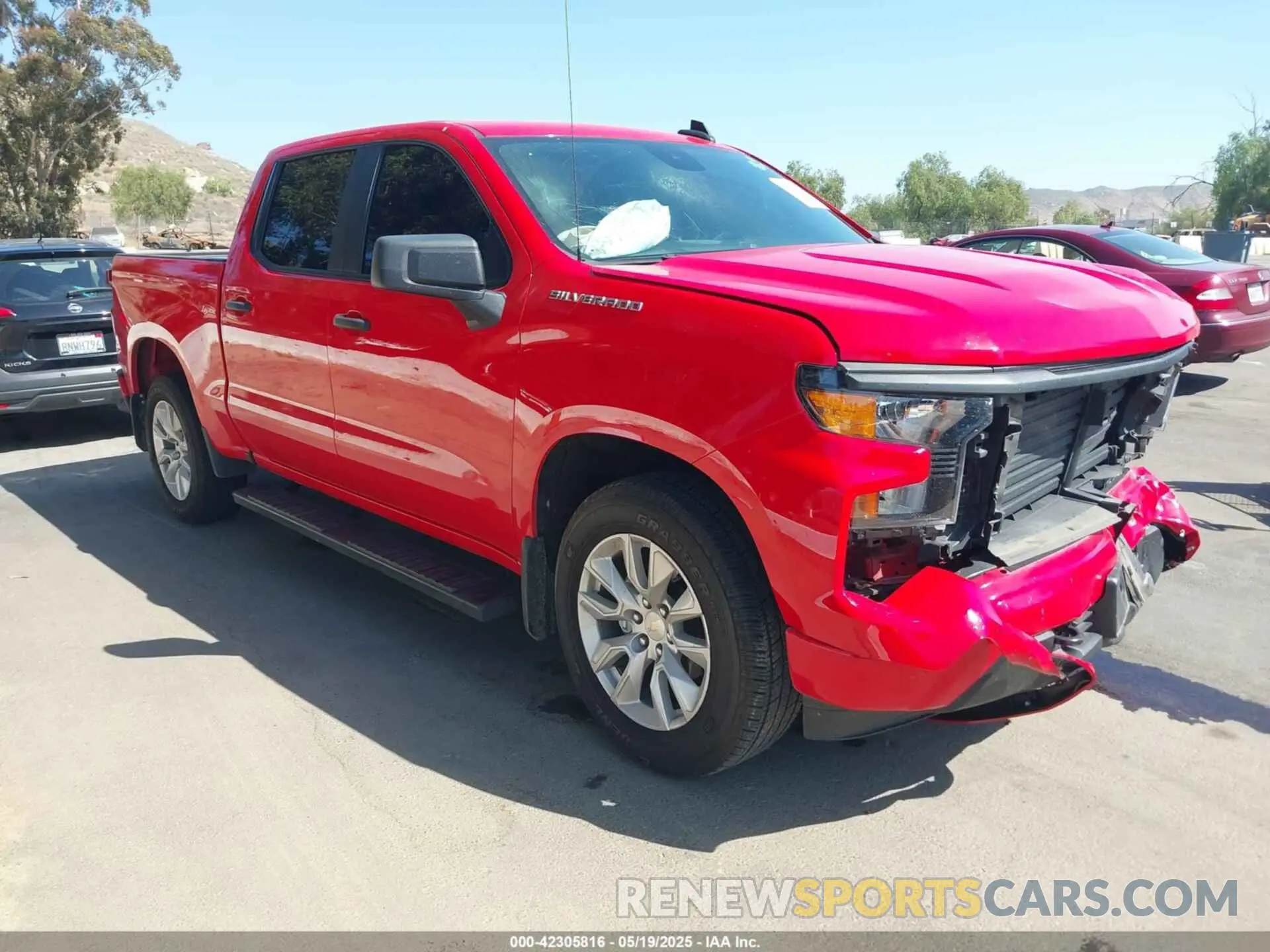 1 Photograph of a damaged car 1GCPABEK5RZ155640 CHEVROLET SILVERADO 1500 2024