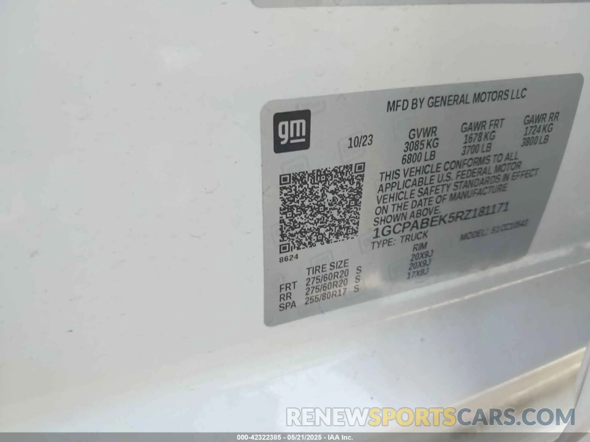9 Photograph of a damaged car 1GCPABEK5RZ181171 CHEVROLET SILVERADO 1500 2024