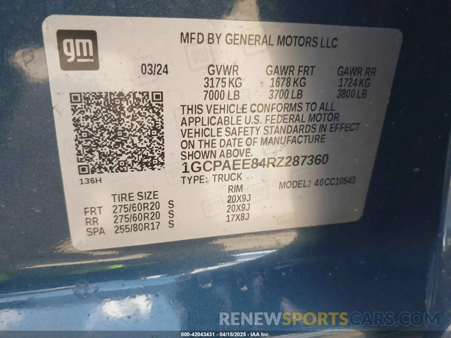 9 Photograph of a damaged car 1GCPAEE84RZ287360 CHEVROLET SILVERADO 1500 2024