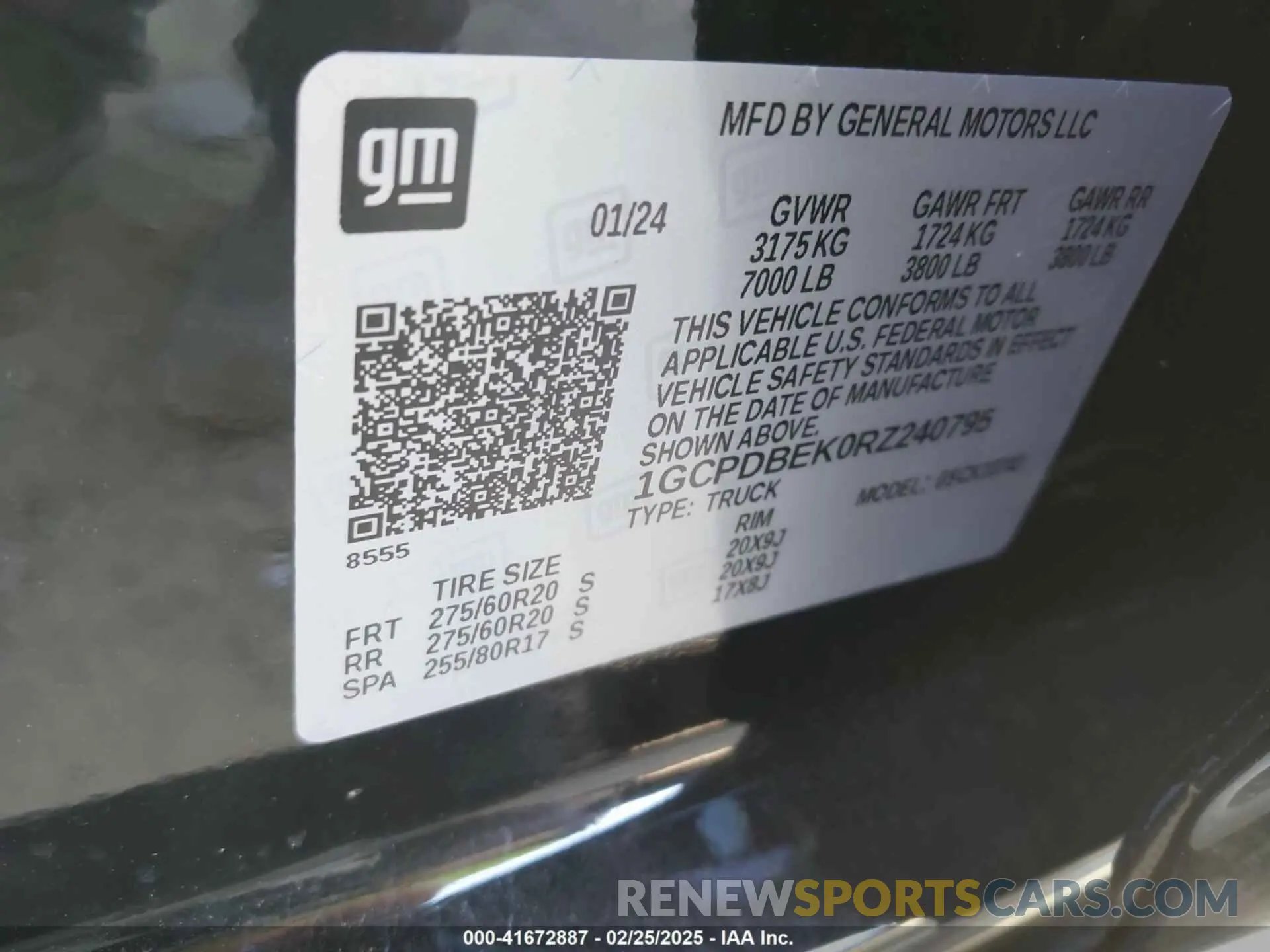 9 Photograph of a damaged car 1GCPDBEK0RZ240795 CHEVROLET SILVERADO 1500 2024