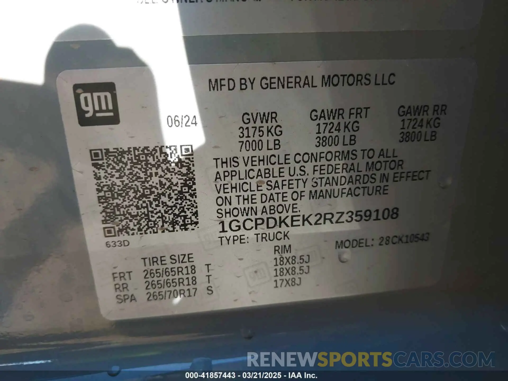 9 Photograph of a damaged car 1GCPDKEK2RZ359108 CHEVROLET SILVERADO 1500 2024