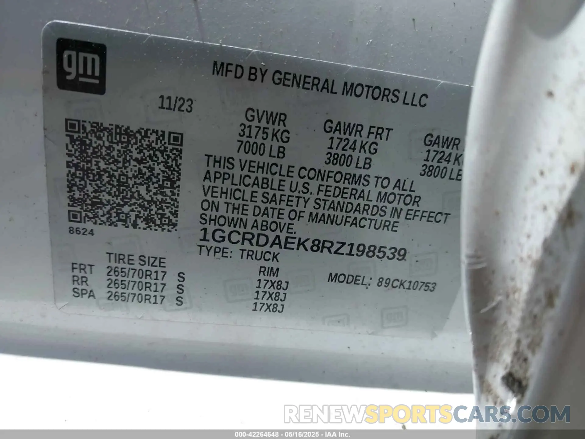 9 Photograph of a damaged car 1GCRDAEK8RZ198539 CHEVROLET SILVERADO 1500 2024
