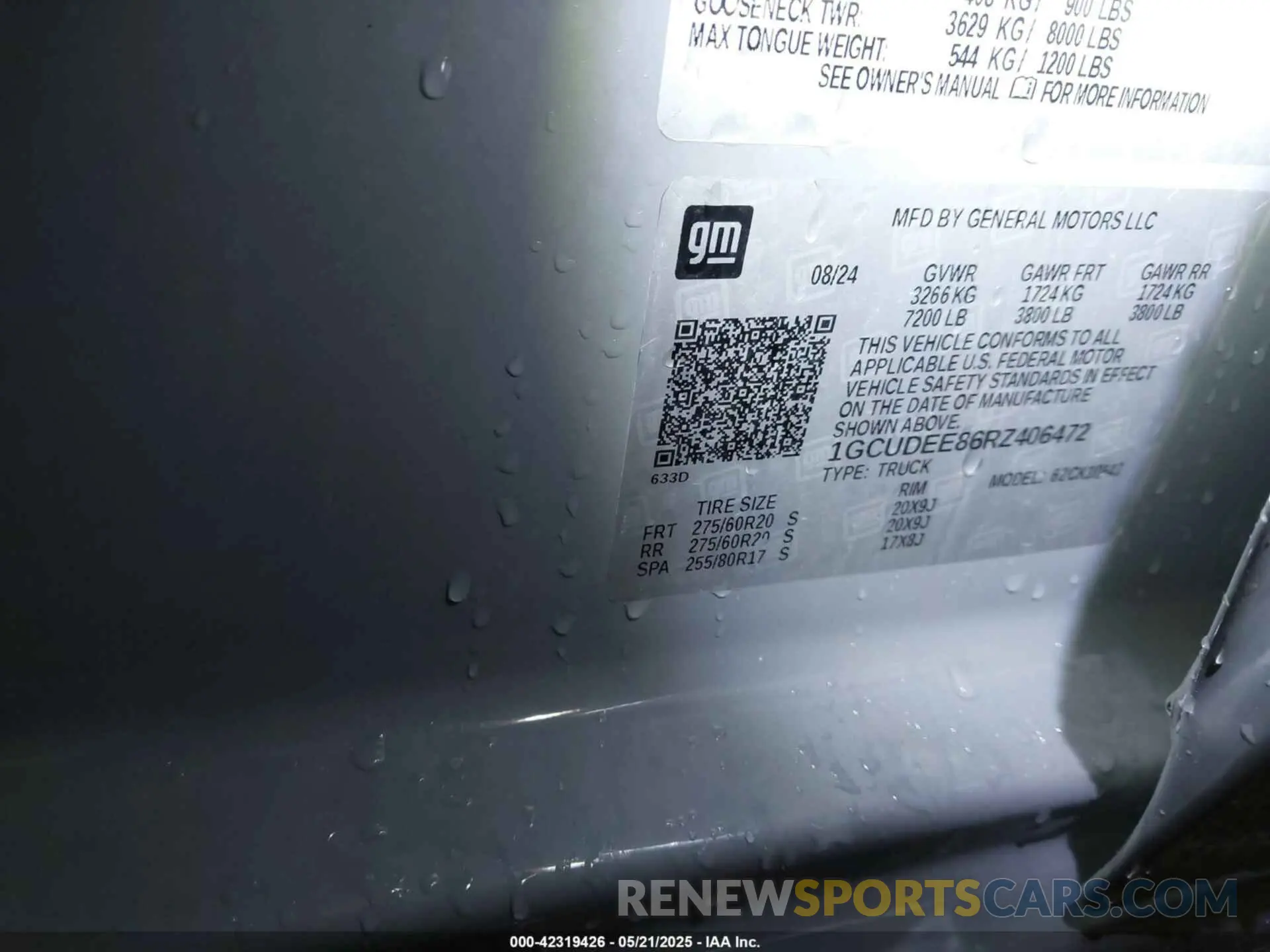 9 Photograph of a damaged car 1GCUDEE86RZ406472 CHEVROLET SILVERADO 1500 2024
