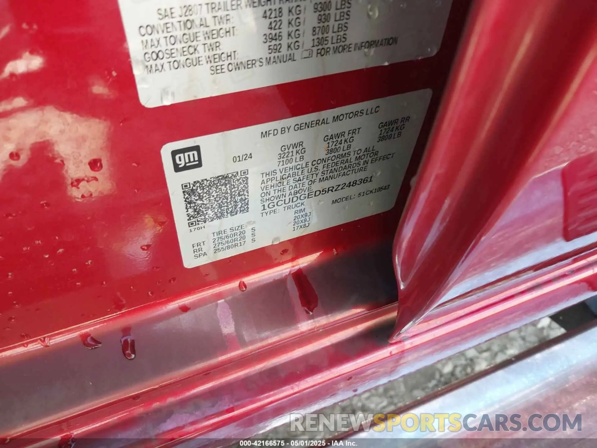 9 Photograph of a damaged car 1GCUDGED5RZ248361 CHEVROLET SILVERADO 1500 2024
