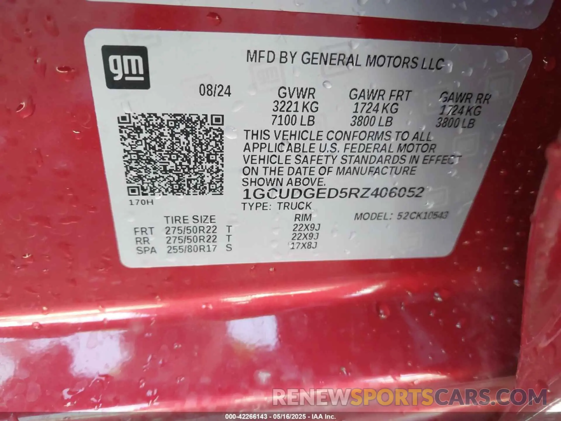9 Photograph of a damaged car 1GCUDGED5RZ406052 CHEVROLET SILVERADO 1500 2024