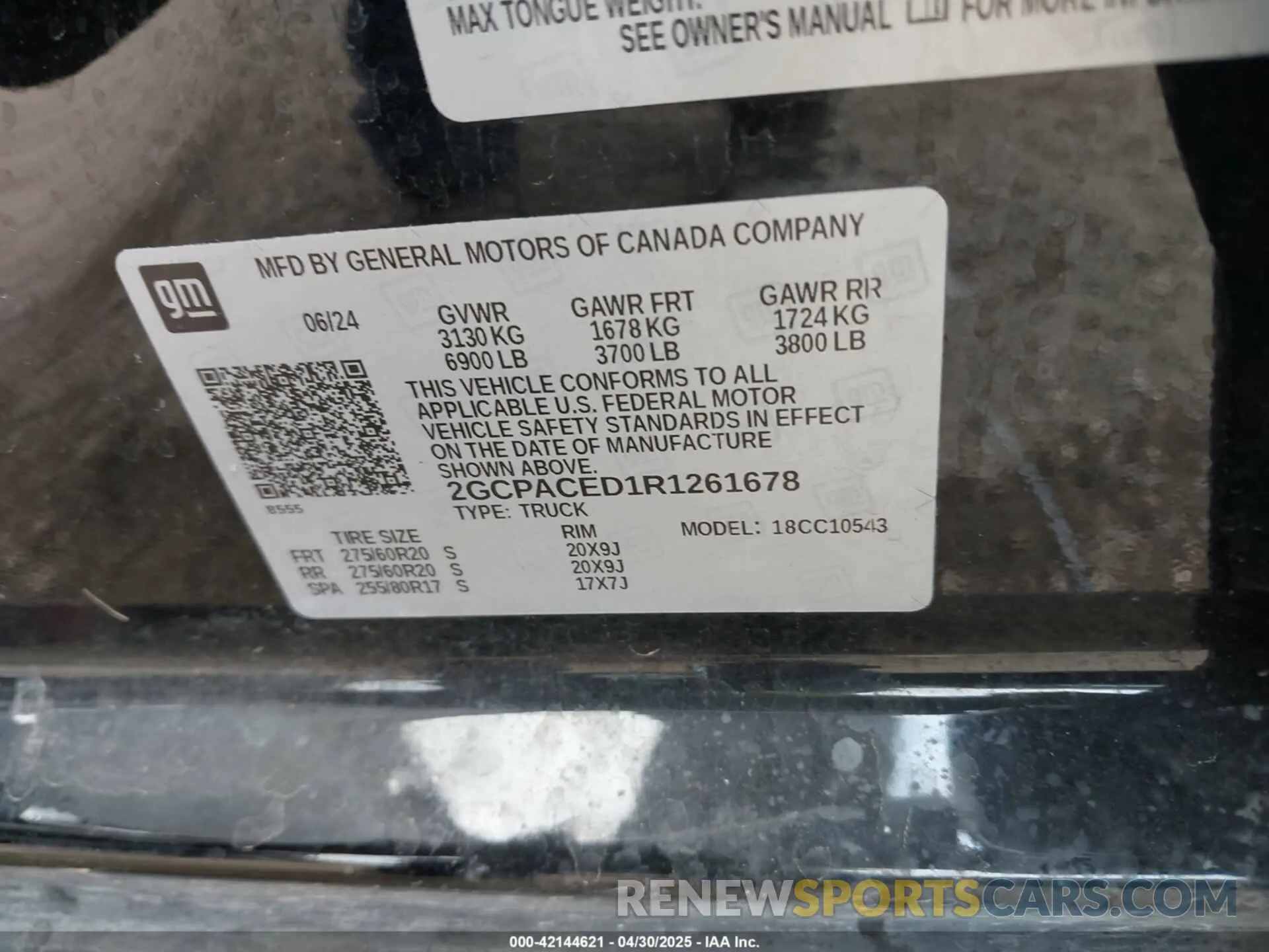 9 Photograph of a damaged car 2GCPACED1R1261678 CHEVROLET SILVERADO 1500 2024