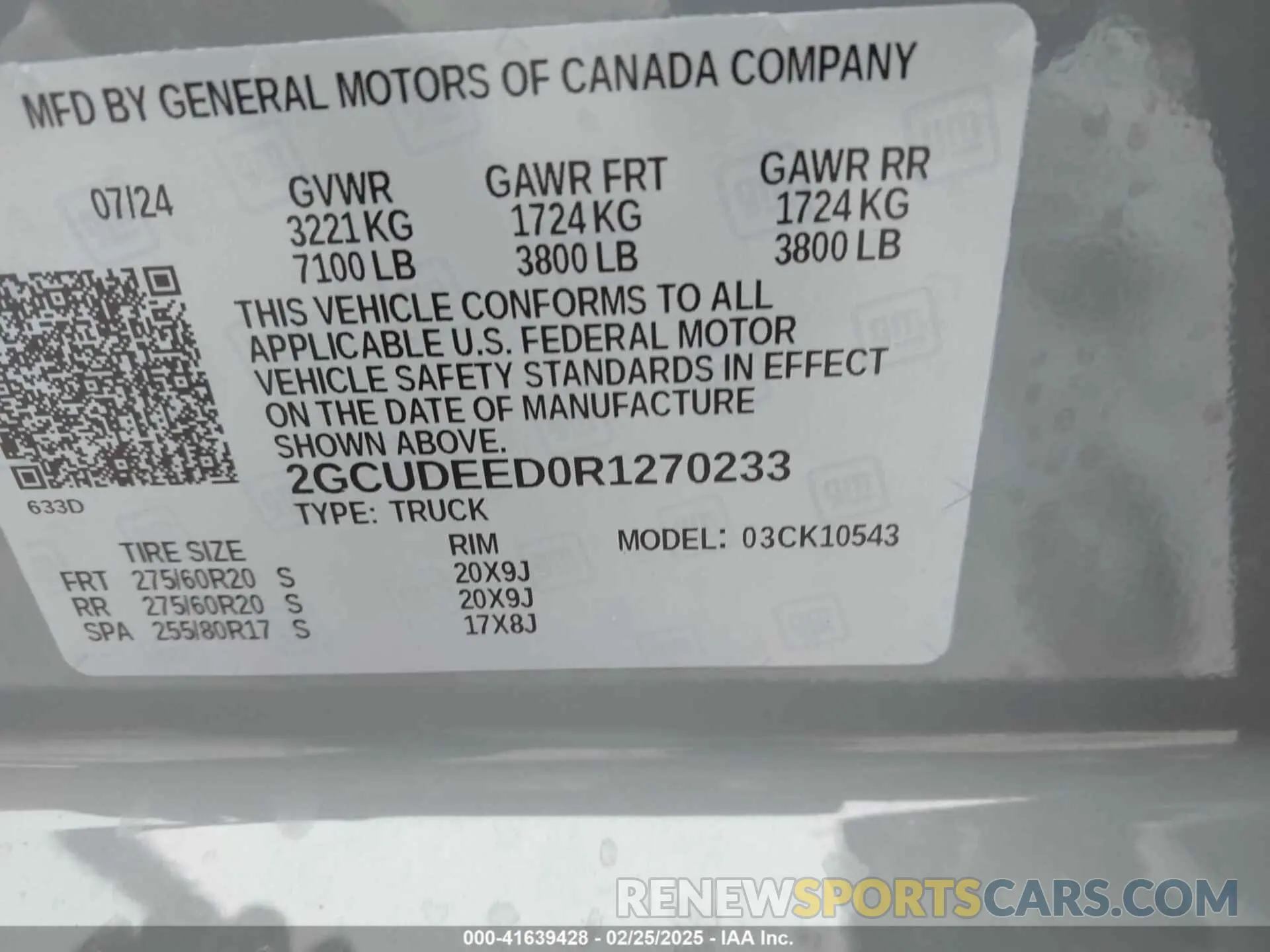 9 Photograph of a damaged car 2GCUDEED0R1270233 CHEVROLET SILVERADO 1500 2024
